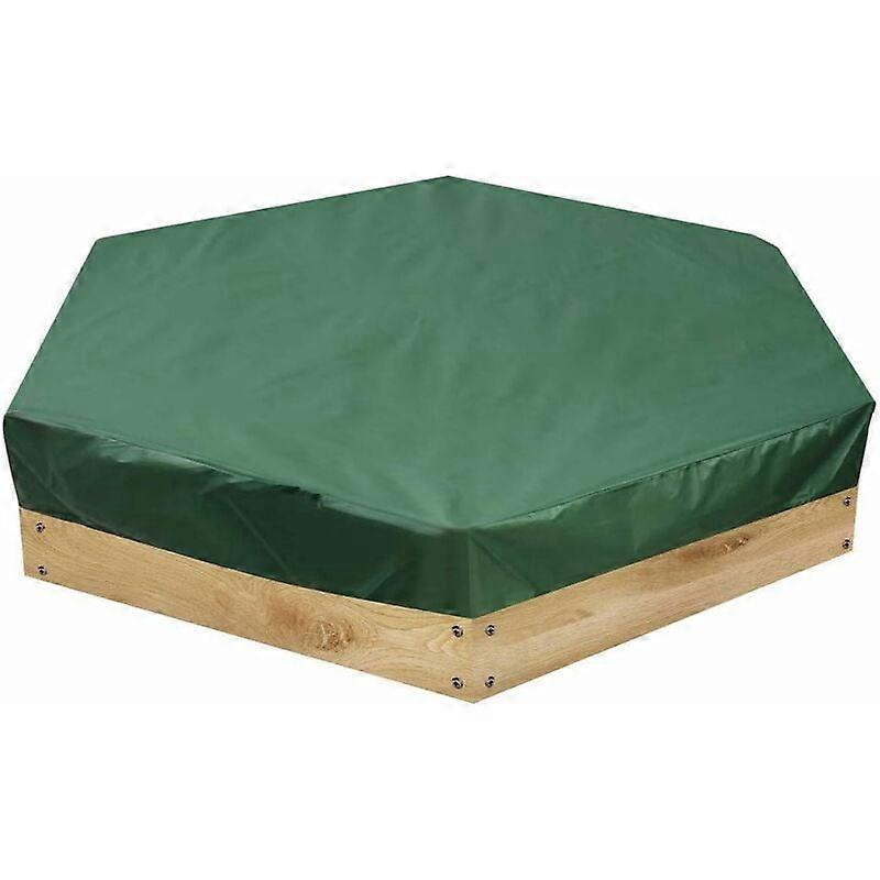 Hexagonal Sandbox Cover with Drawstring, Waterproof, Dustproof, Sandbox Cover for Outdoor Garden（2pcs,180cm*150cm）