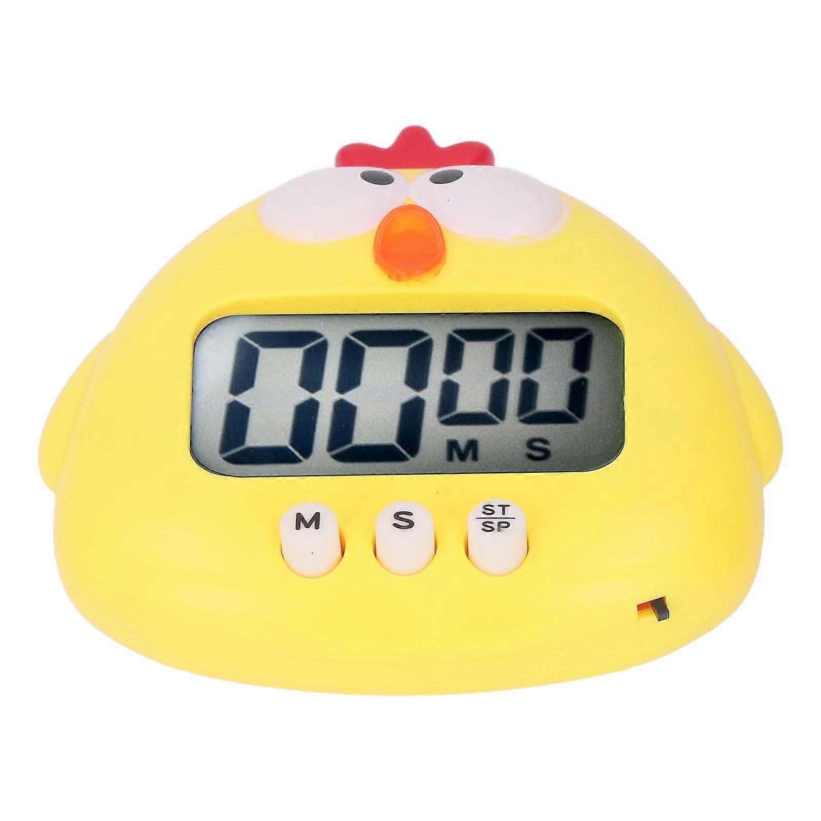 Digital Kitchen Timer Yellow Chick Cartoon Sound Alert Stand
