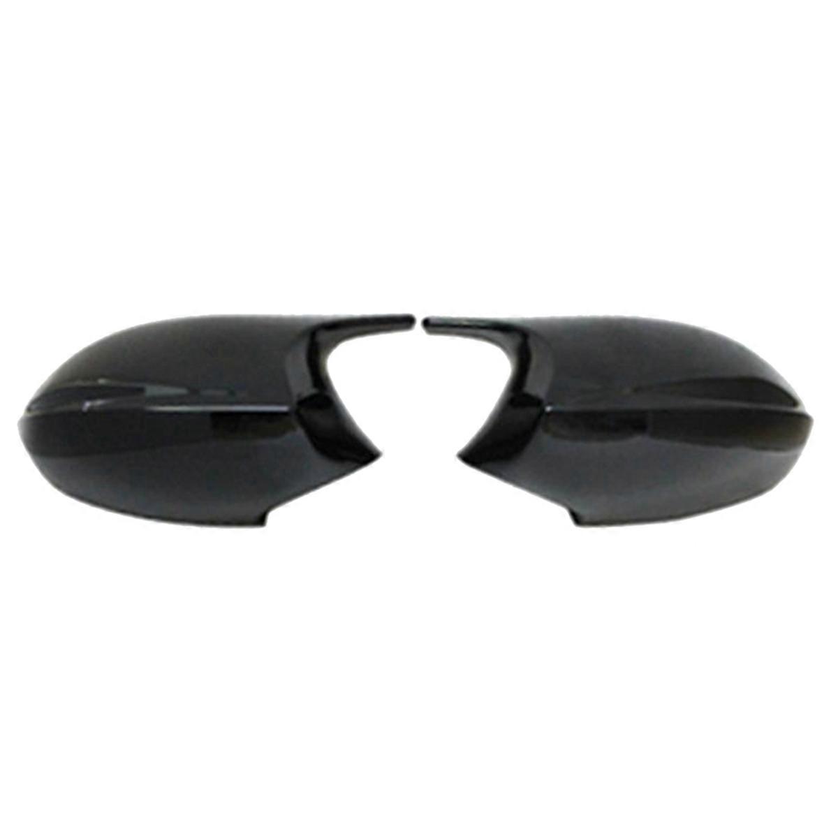 Car Rearview Mirror Side Mirror Cover Cap for E87 E81 E82 E90 E92 2004-2009 Side Mirror Shell Bright Black