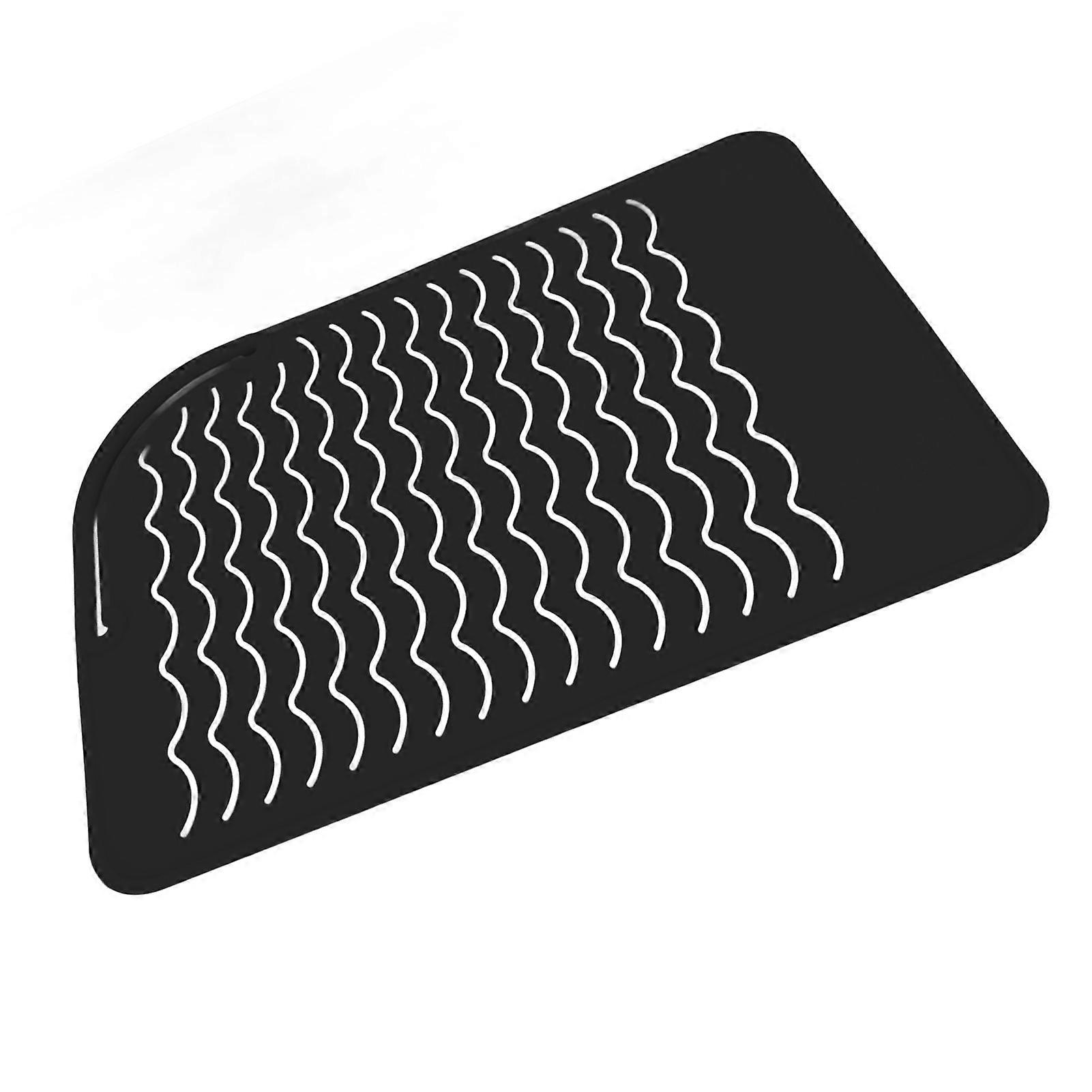 Silicone Heat Resistant Mat Black Square Slip-Proof Kitchen Pad