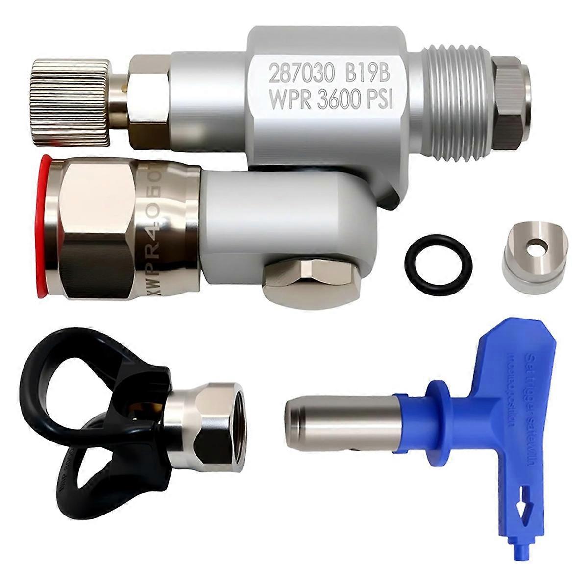 287030 Shut-Off Valve with Swivel Extension-180 Swivel Connection Thread and Control Valve-Suitable for Paint Sprayers