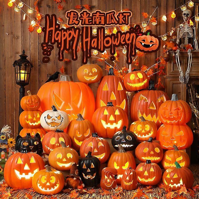 Halloween Pumpkin Lights Decorations Glowing Large Display Sensor Activated LED Decor