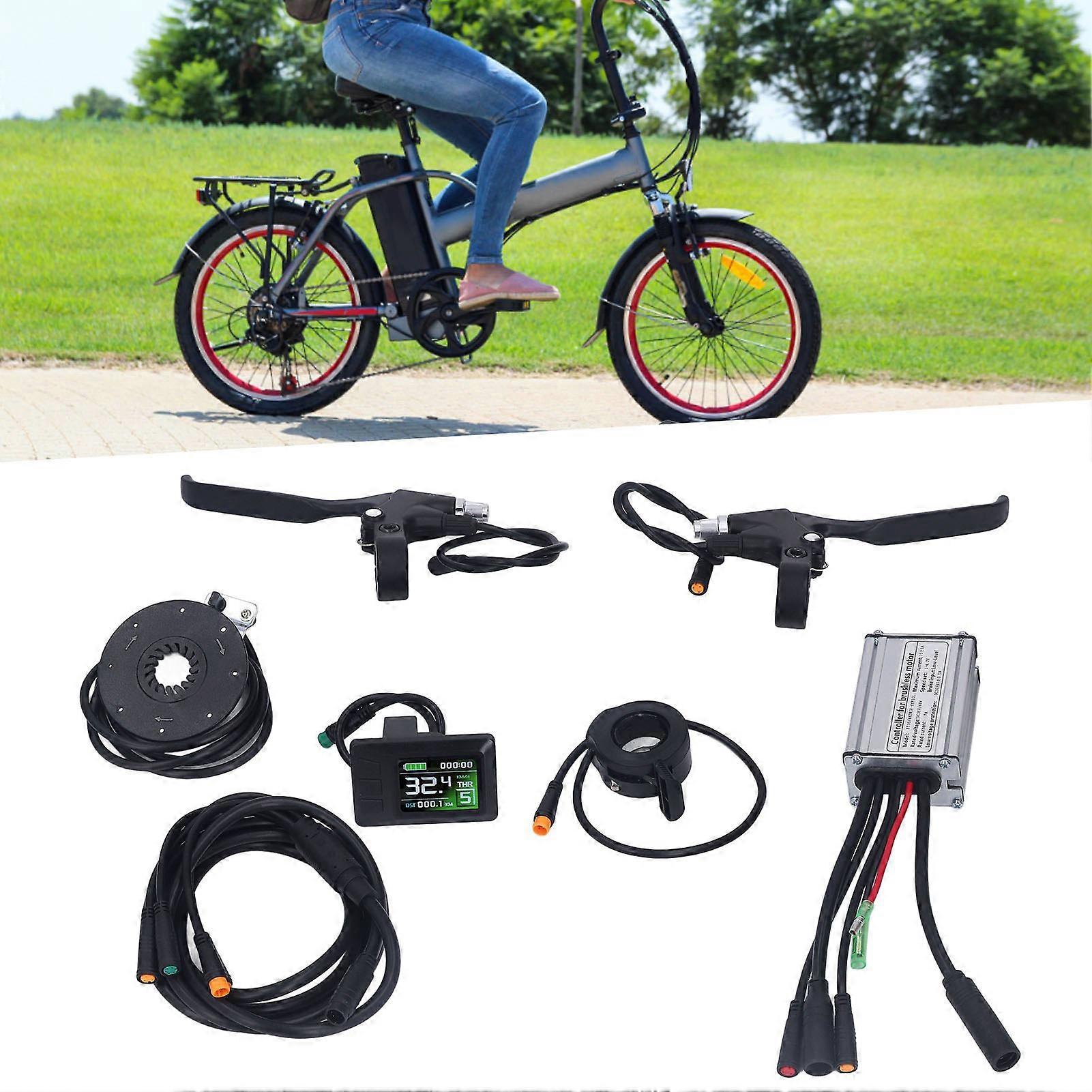 Electric Bike Controller Kit 15A 36V 48V LCD7C Panel Thumb Throttle