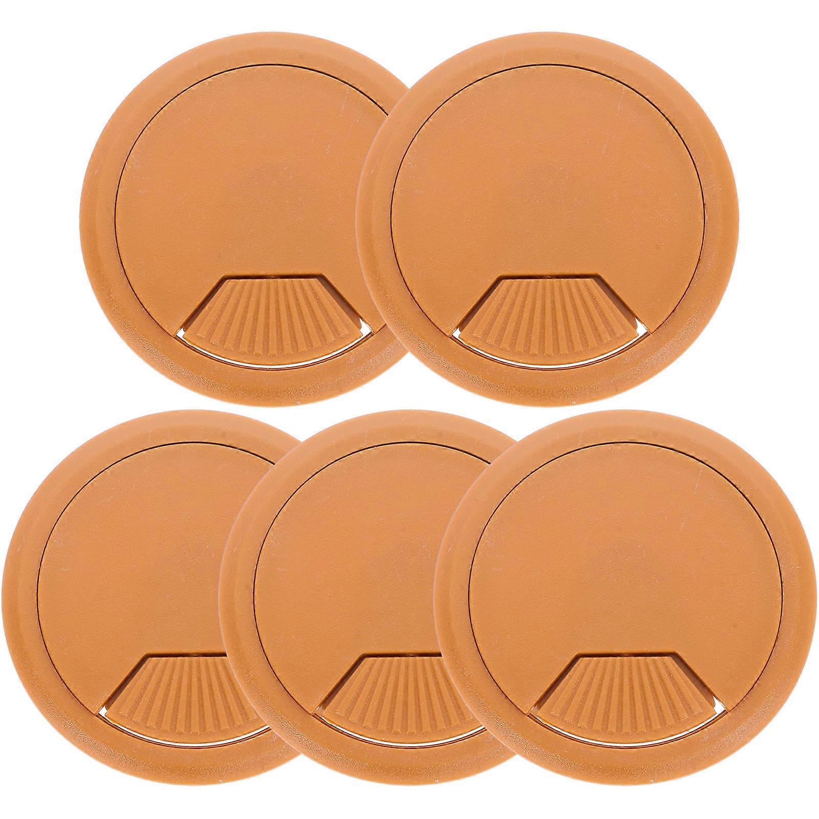 Round Cable Hole Cover Desk Grommet for Computer Desk 5Pcs Plug