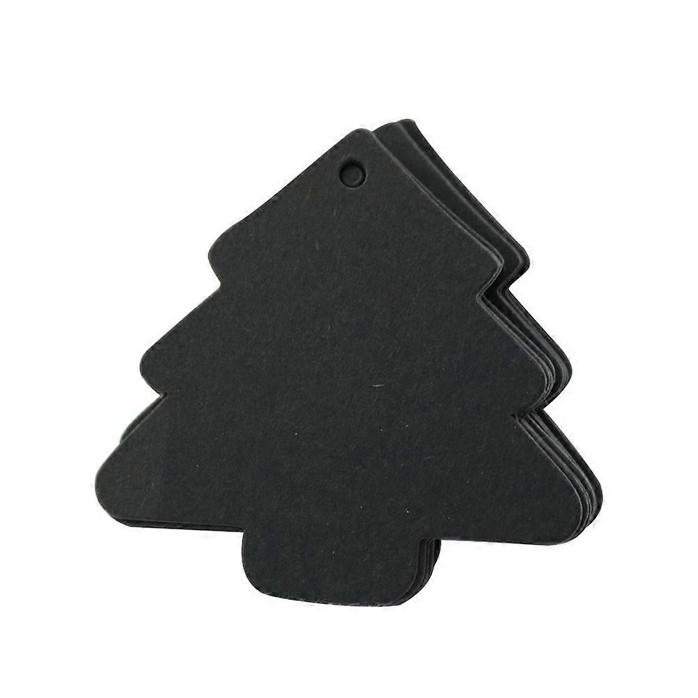 Black Christmas Tree Pendants Label for Marking Use 100Pcs Pack