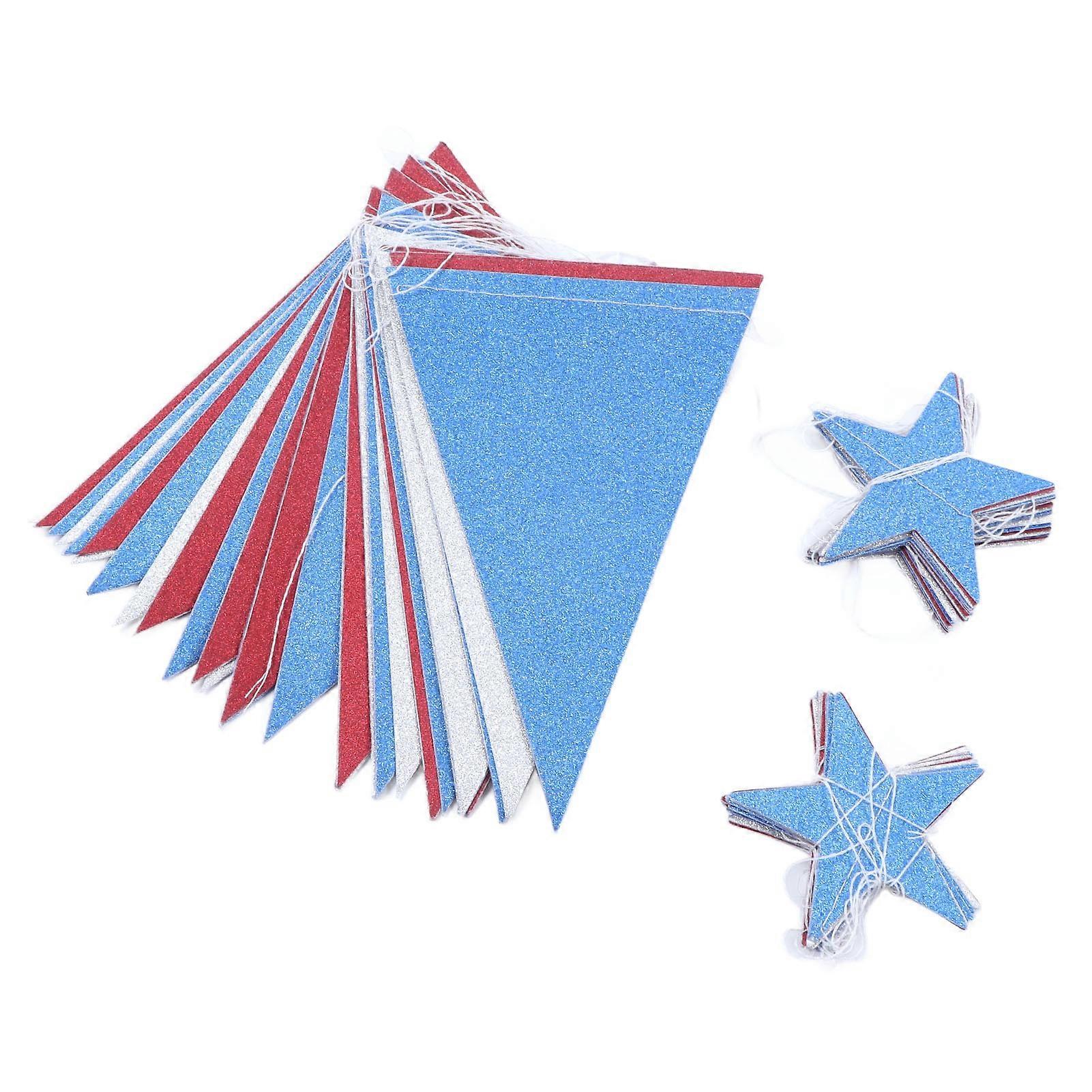Shiny Triangular Pennant Banner Star Flags for Parties & Weddings