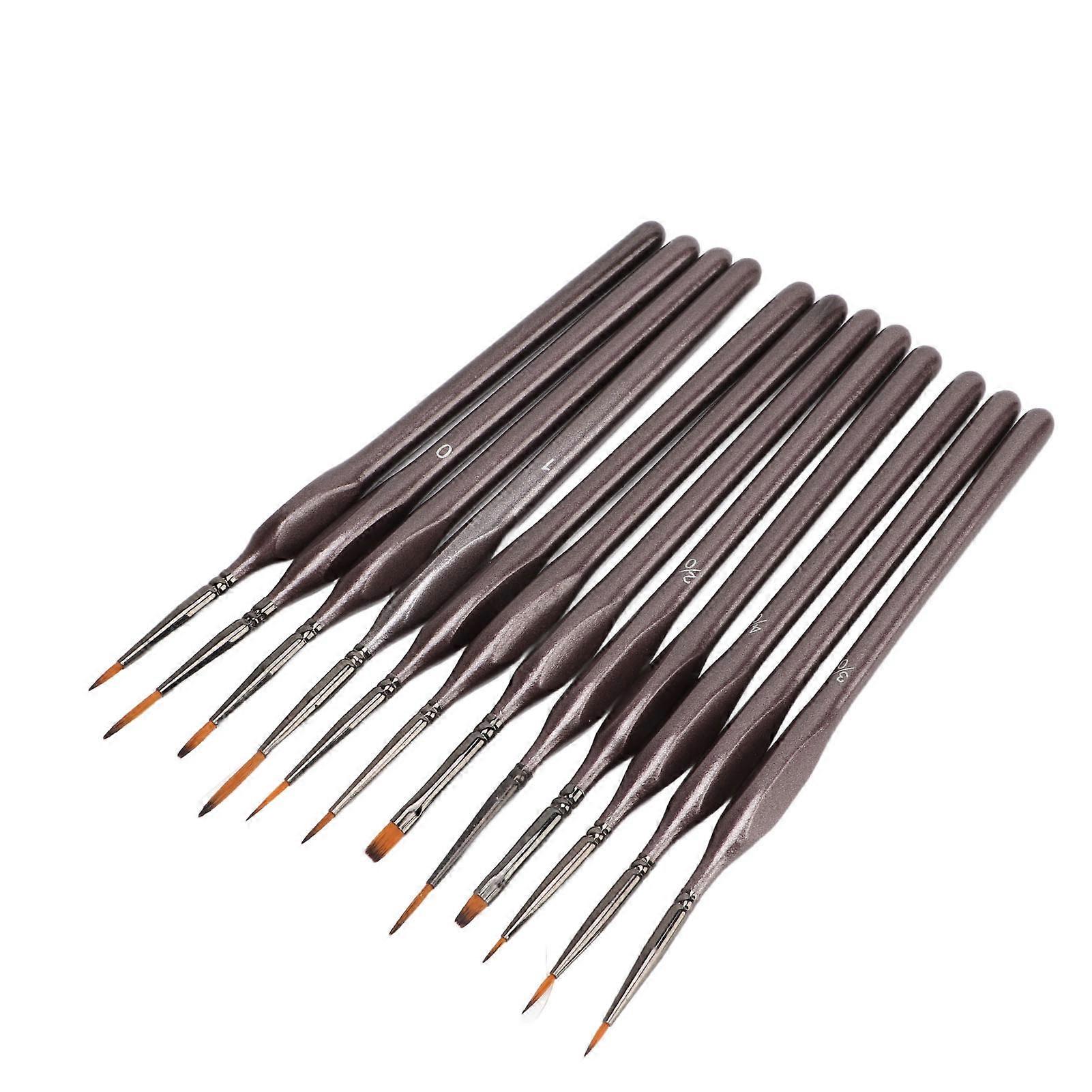 12pcs Detail Brush Set Triangular Handle for Acrylic Painting