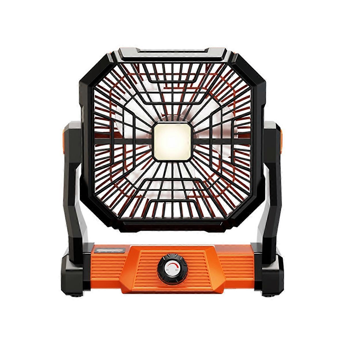 Powered Fan Camping with Light, Portable Camping Fan Usb Rechargeable, Tent Camp Fan