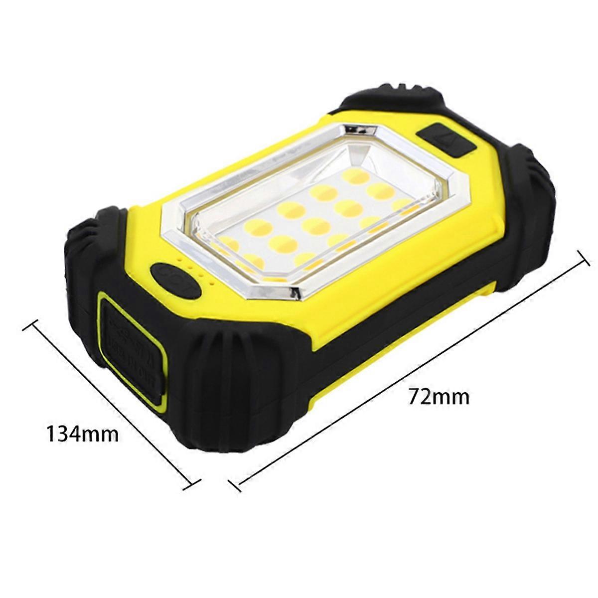 Portable LED Work Light with Double Magnets Adjustable Rechargeable Flashlight for Charging Mobile