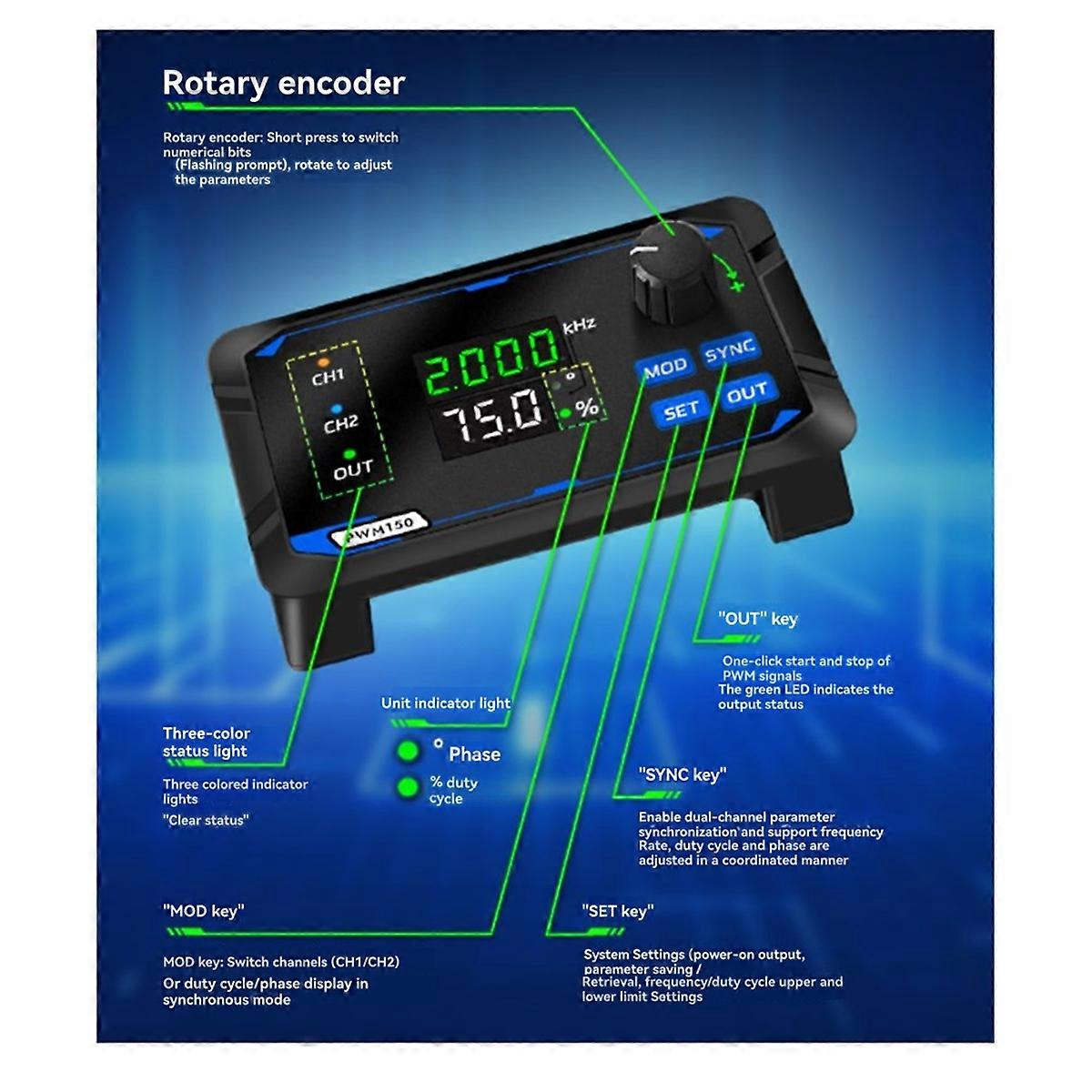 PWM150 Dual Channel Signal Generator