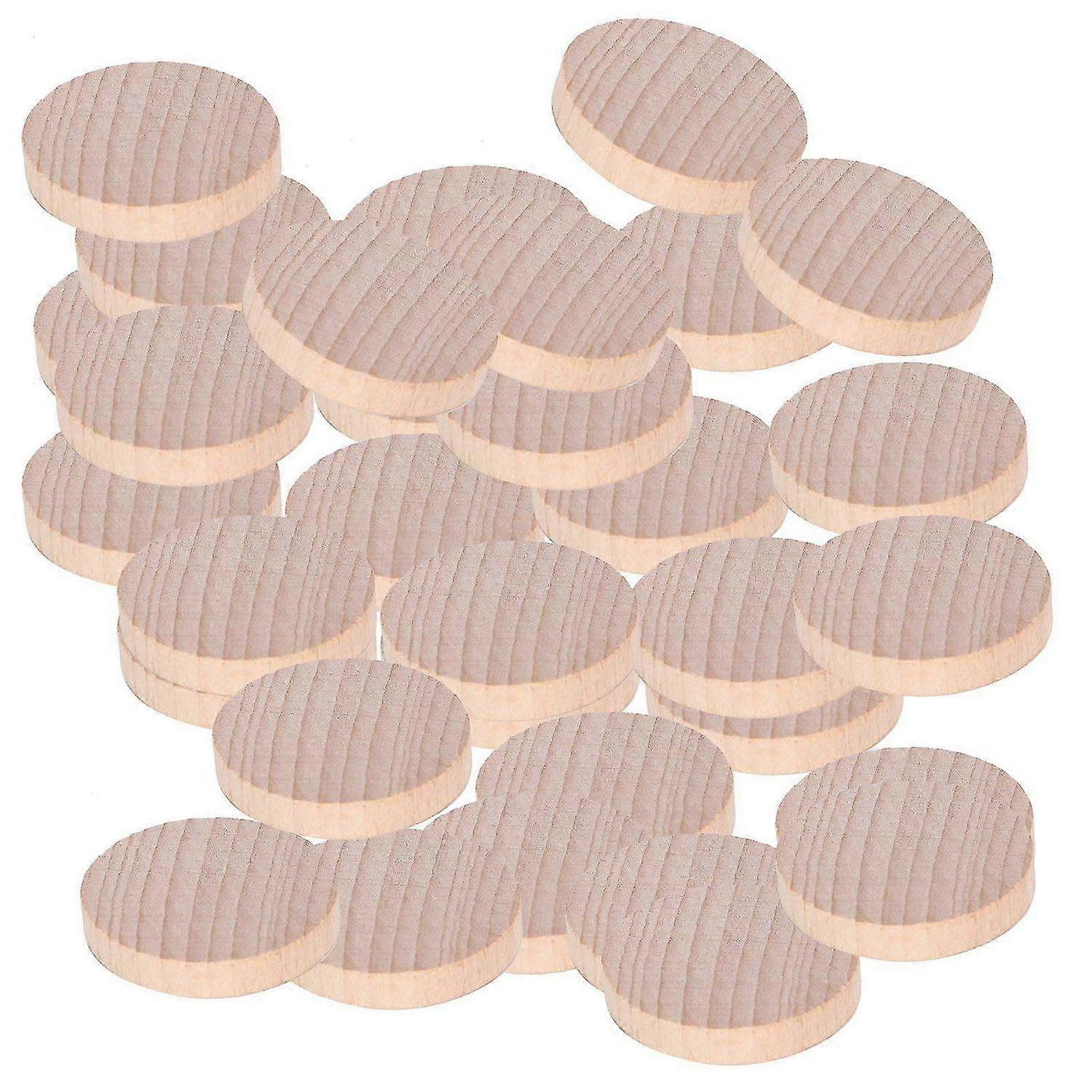 2025 Latest Model 100Pcs Blank Wood Discs Wooden Crafts DIY Decoration Maker
