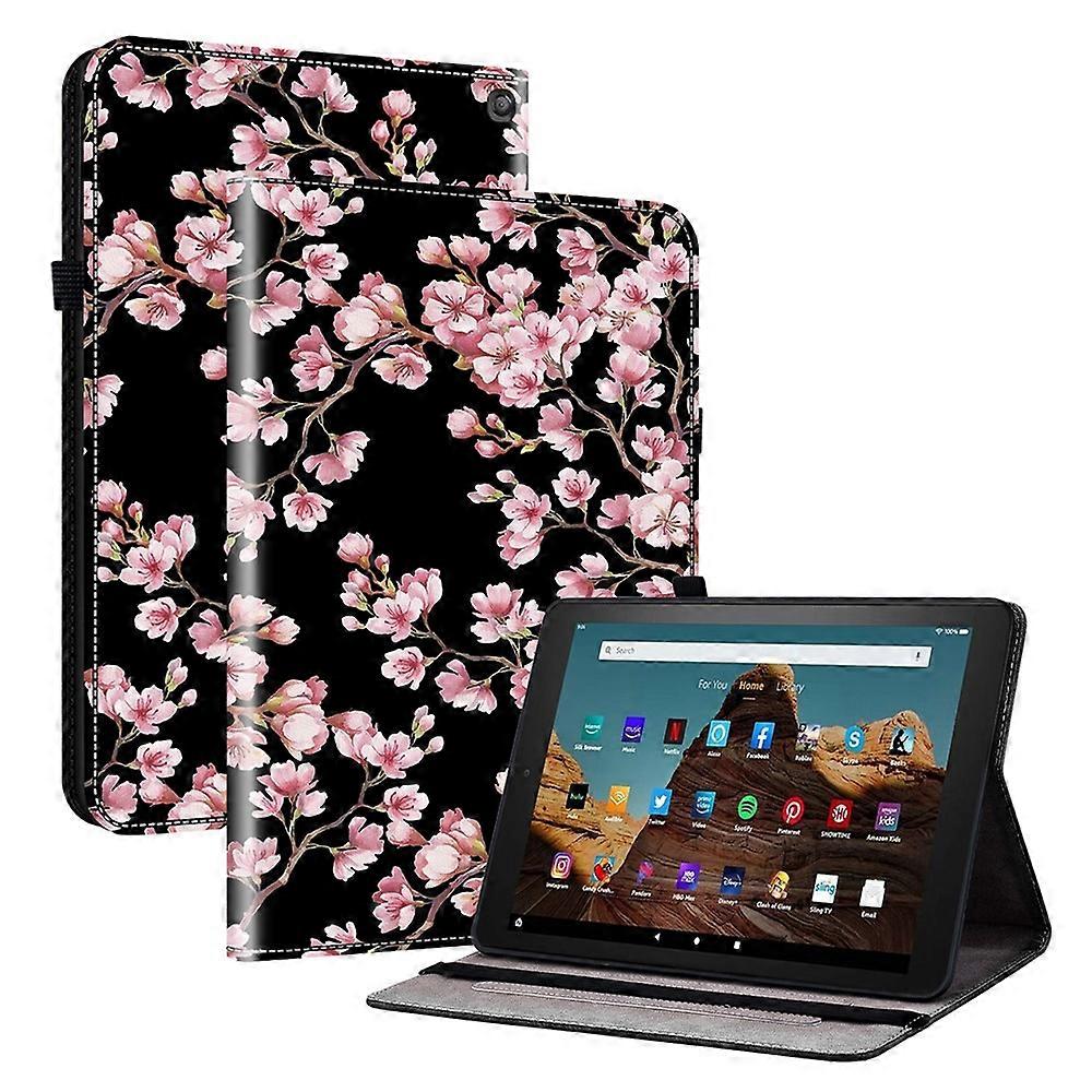 Universal Stand Case Compatible For Amazon Fire HD 10 (2023) Tablet Case Cover PU Leather Pattern Print