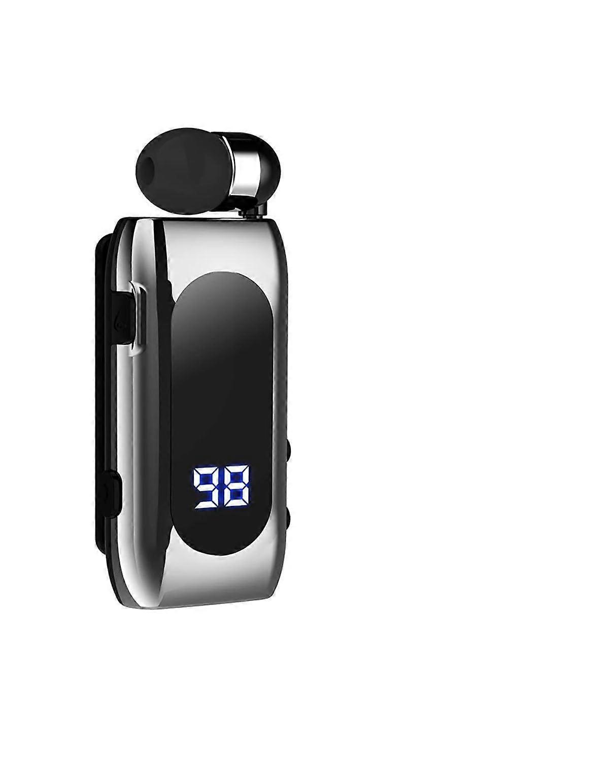 OnEar Headset Bluetooth 5.1 K55Silver Business Headset Lavalier Earbuds Handsfree Calls Vibration Reminder