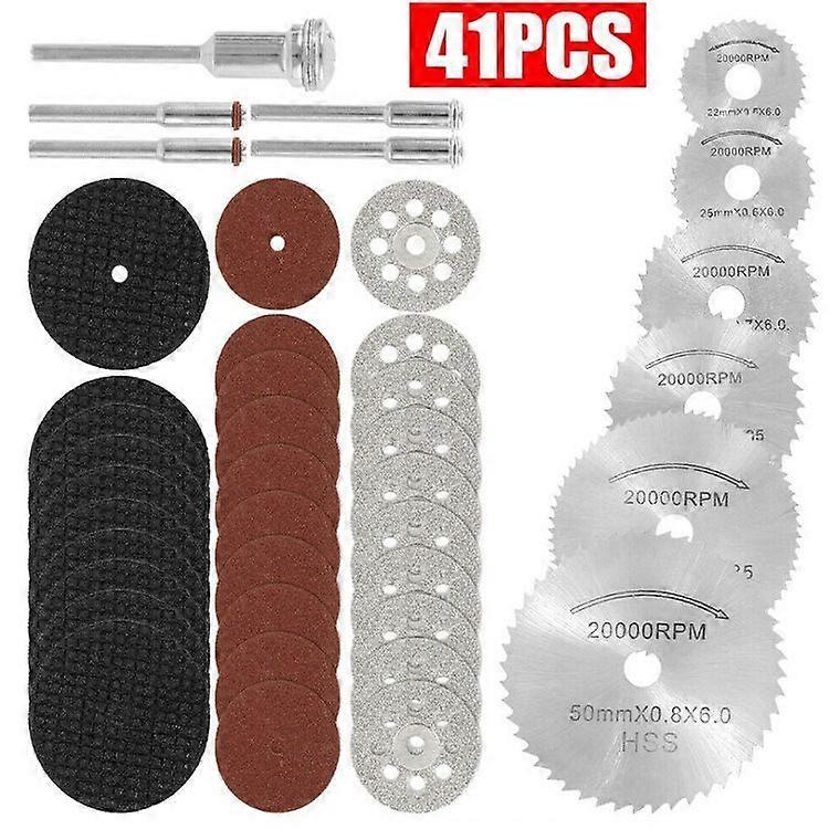 41-piece cutting disc set for woodworking sanding discs