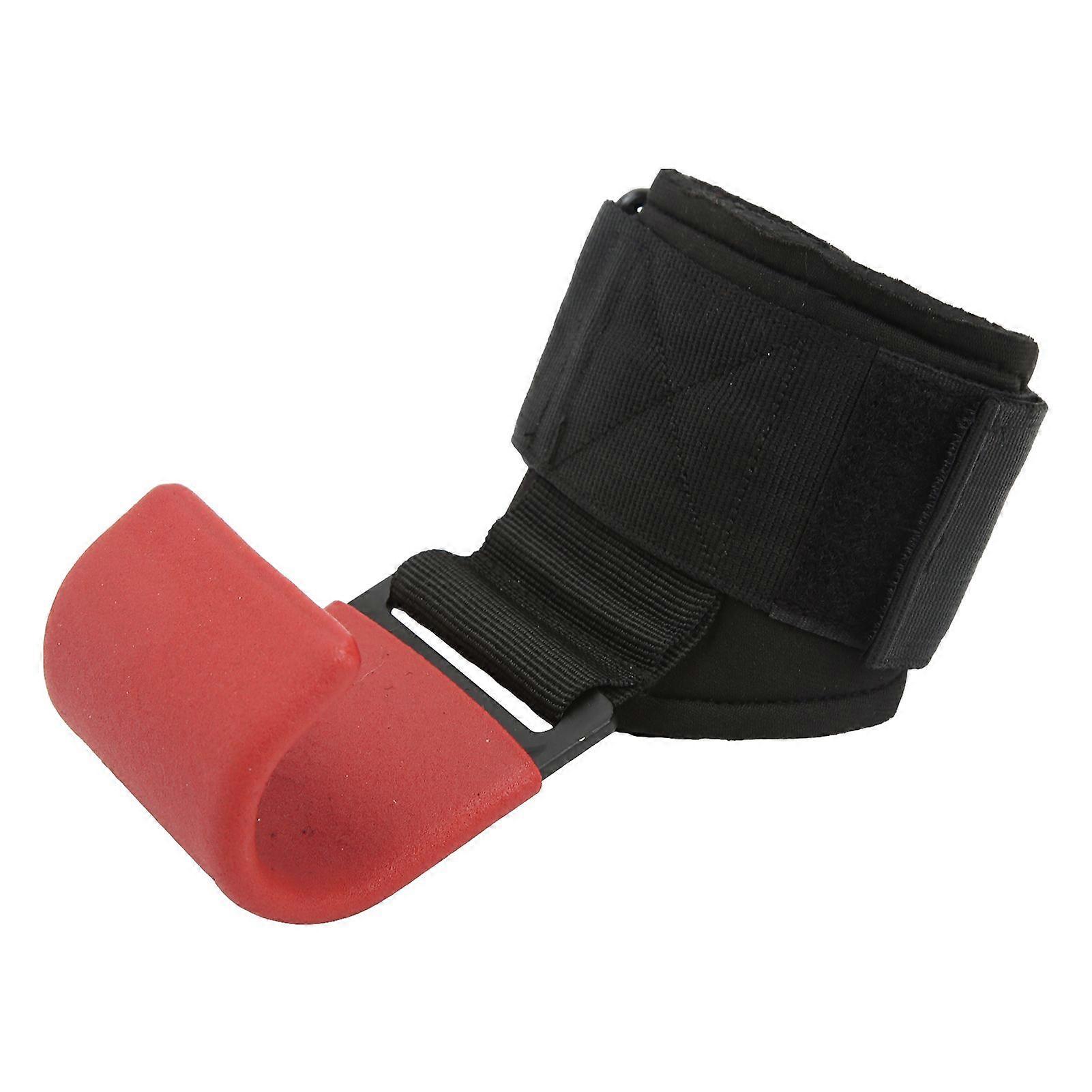 Weight Lifting Hooks Heavy Duty Lifting Wrist Straps Weightlifting Grips Straps Gloves Wrist Support for Gym Workout Red