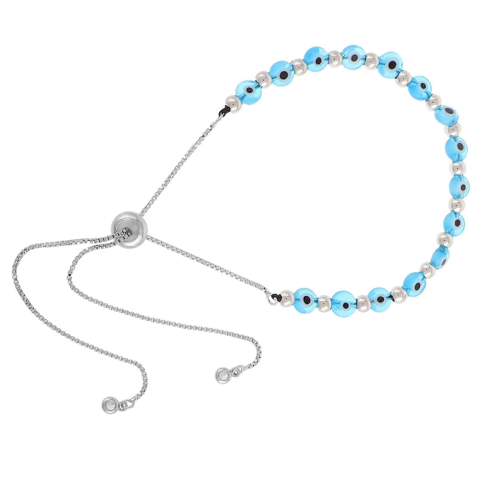 Beaded Evil Eye Bracelet Featuring Smooth Glass Material 5Pcs