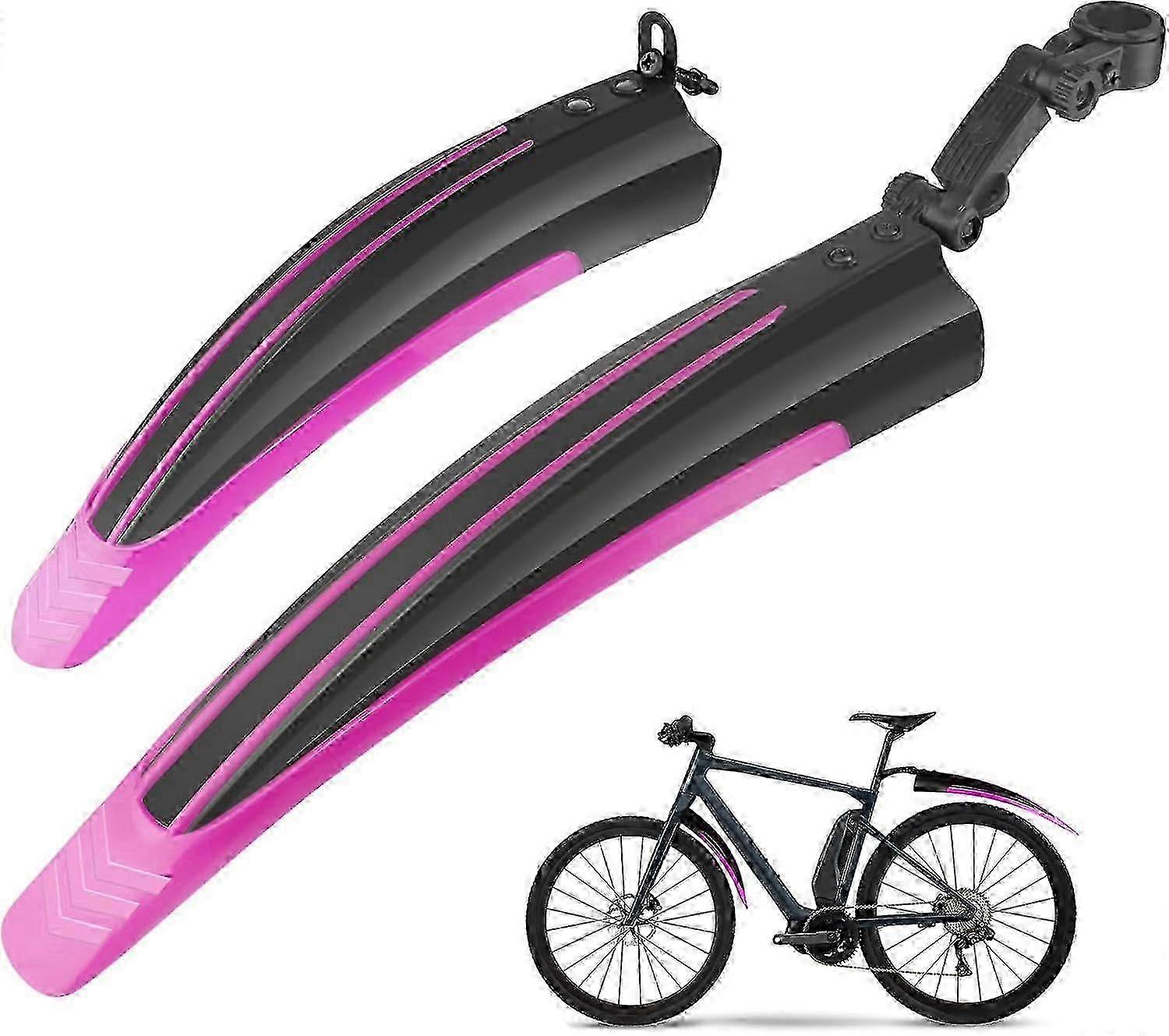 Bicycle Fender Set Front and Rear Wheels 20-26 Inches Portable Adjustable Mudproof