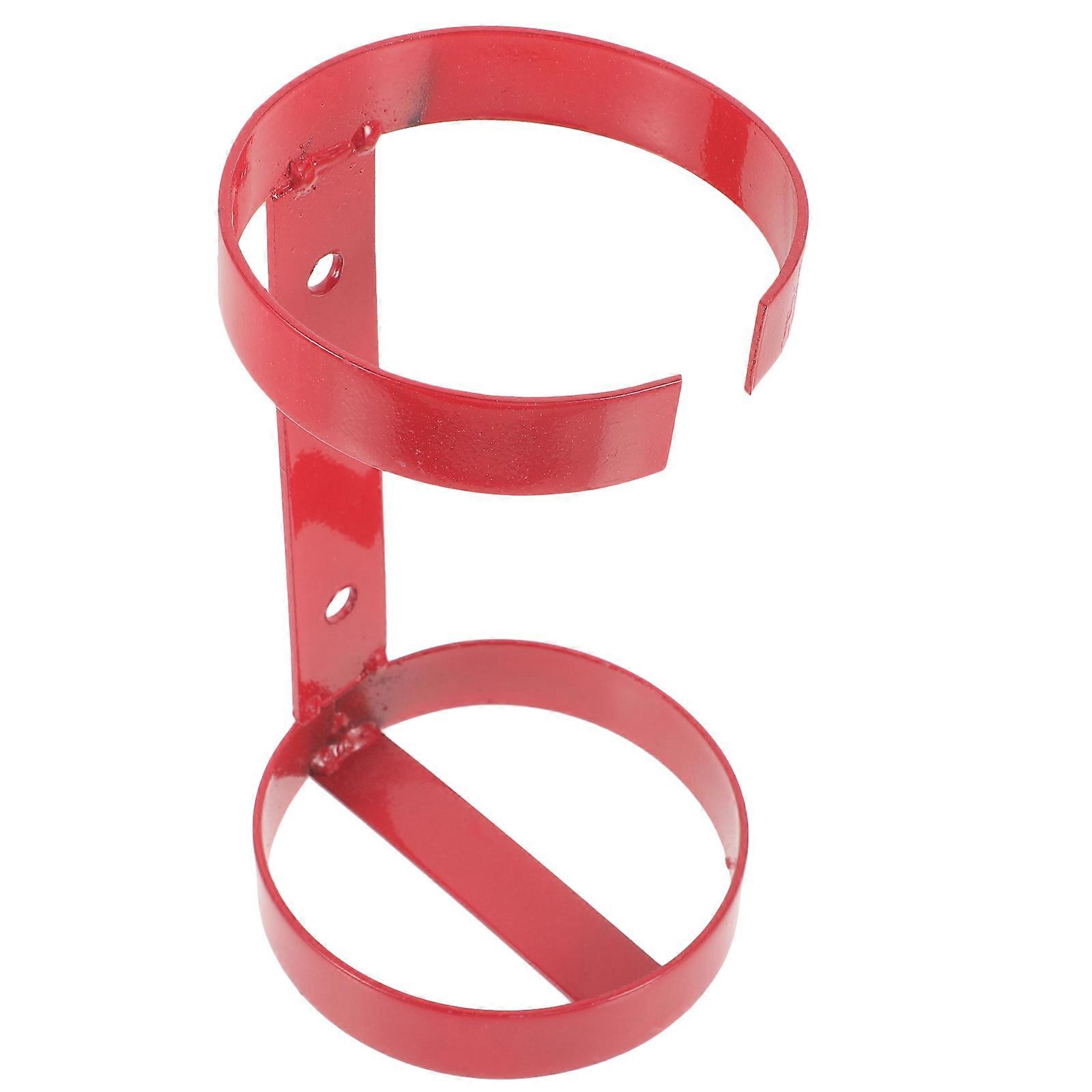 Fire Extinguisher Wall Rack for Warehouse Emergency Access Durable Iron Red 1Pack