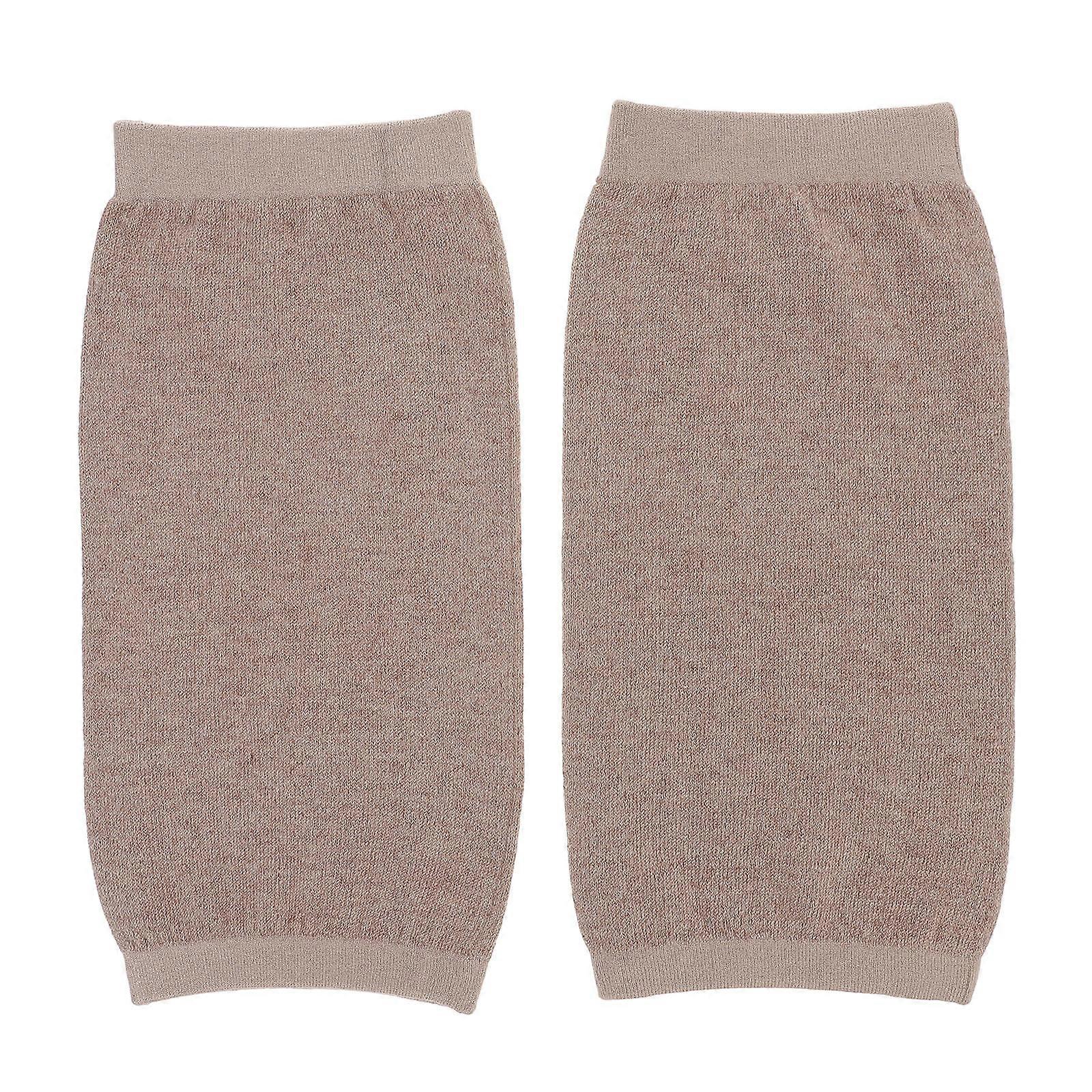 Knee Sleeves 2Pack Elastic Warmth Recovery Aid for Running and Light Brown Size M