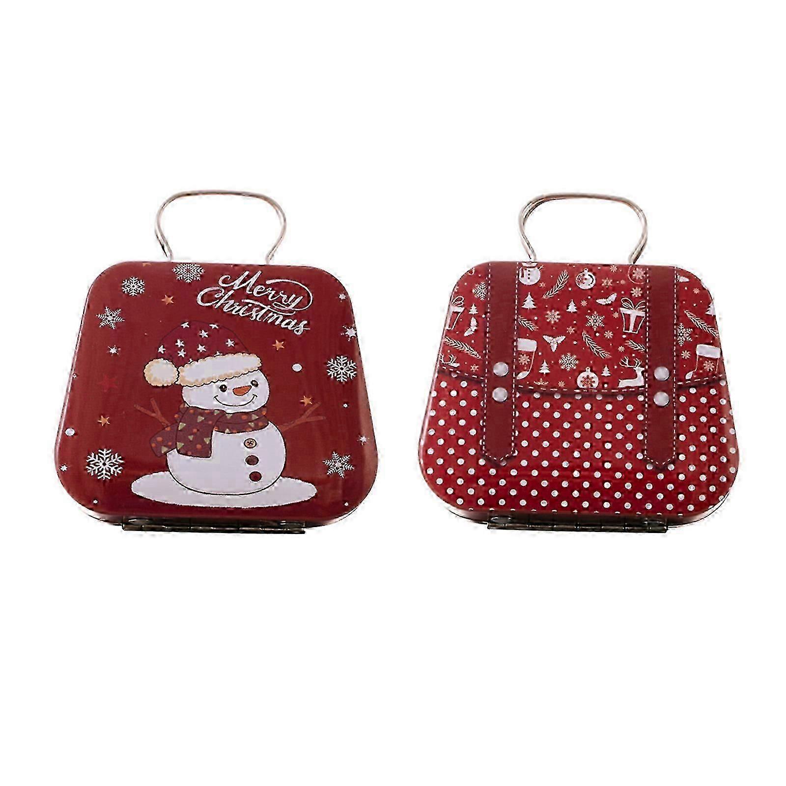 Christmas Decorative Storage Box Seasonal Tin Candy Box Christmas Candy Storage
