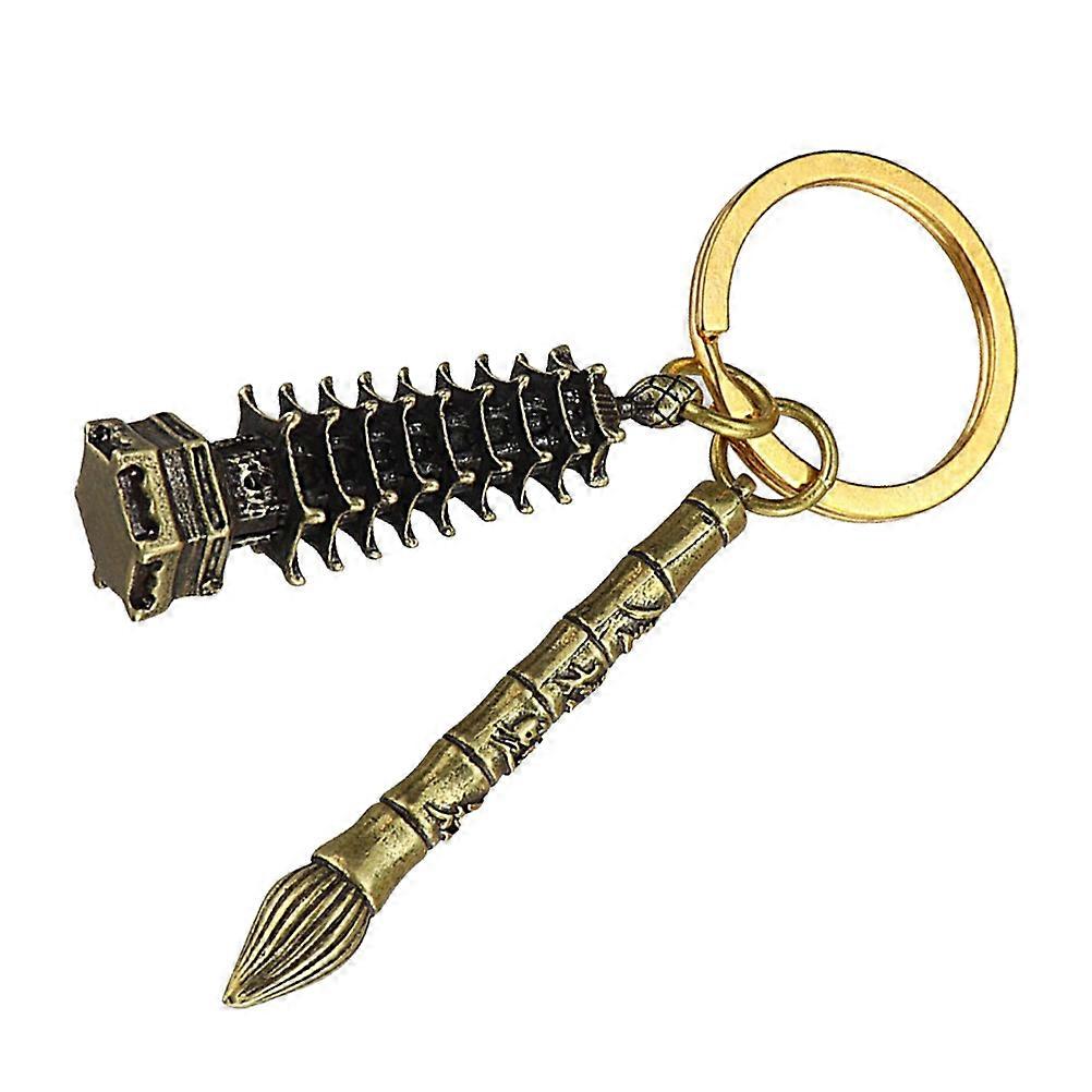 Stylish Keychain Tower Writing Brush for Gift 1Pcs Pendant