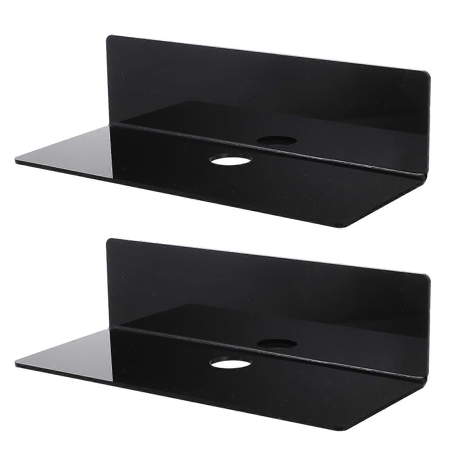 Wall Storage Rack Acrylic Speaker Bracket for 2Pcs Household Use