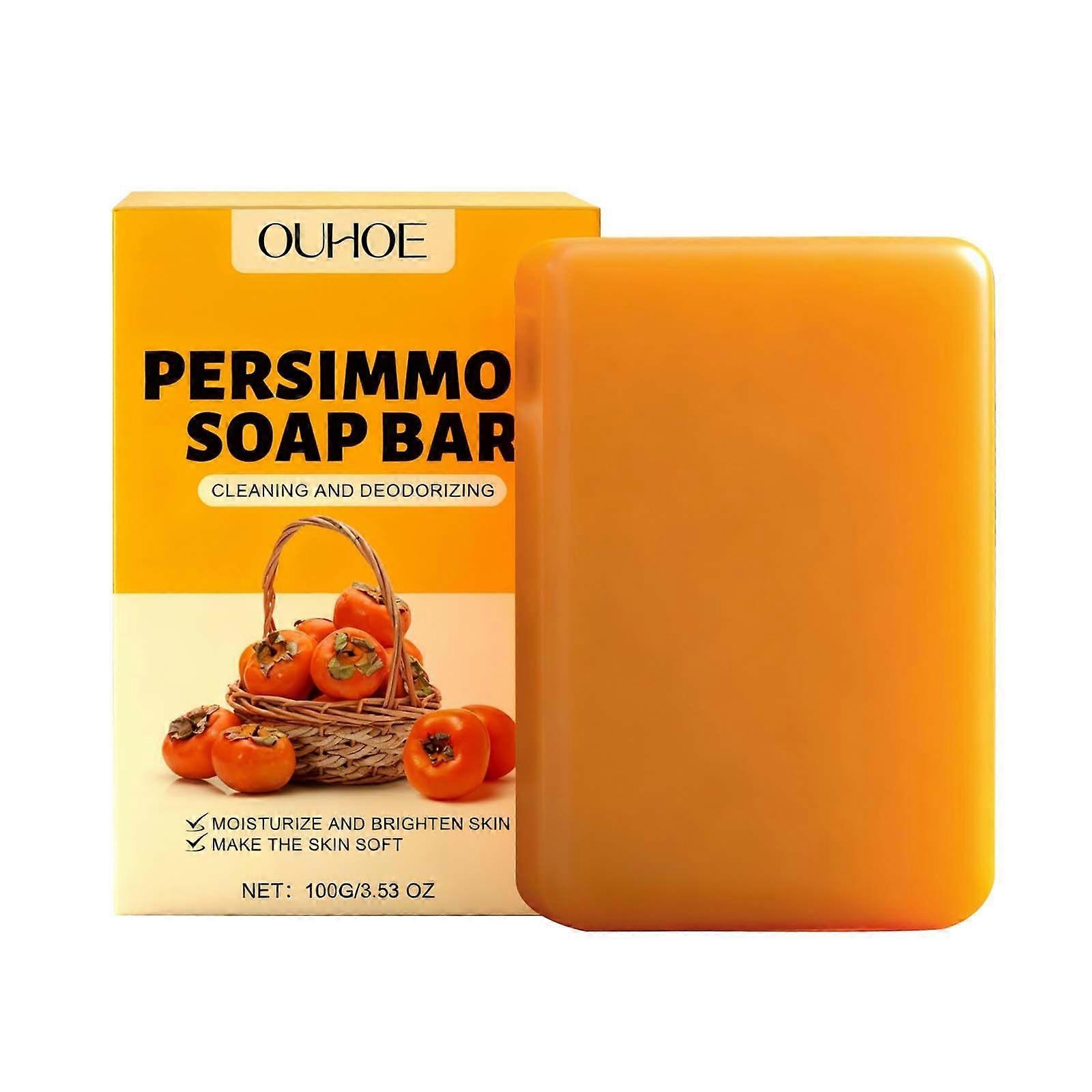 Persimmon Soap, Persimmon Soap for Old People Smell, Handmade Natural Soaps for Better Skin, Suitable for Face and Body, Made for Sensitive & Mature S