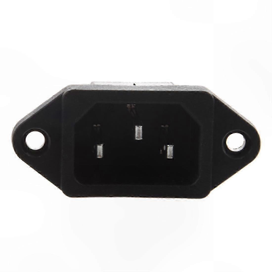 3-Pin C14 Male Plug PCB Power Inlet Socket Connector for Panel Mount