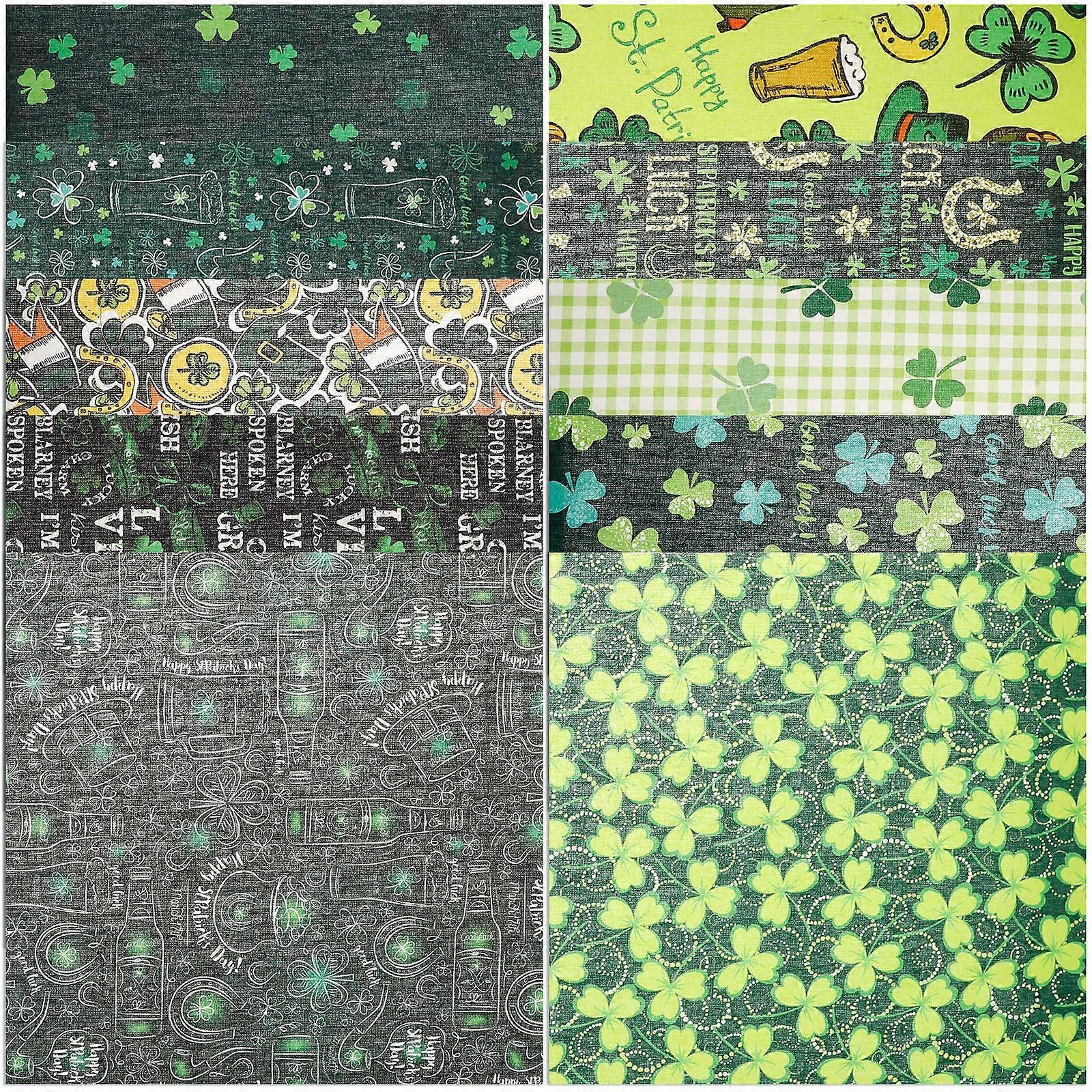 Flannel Quilting Fabric Squares 10 Sheets for Diy Projects and Party Decorations Assorted Color in Cotton