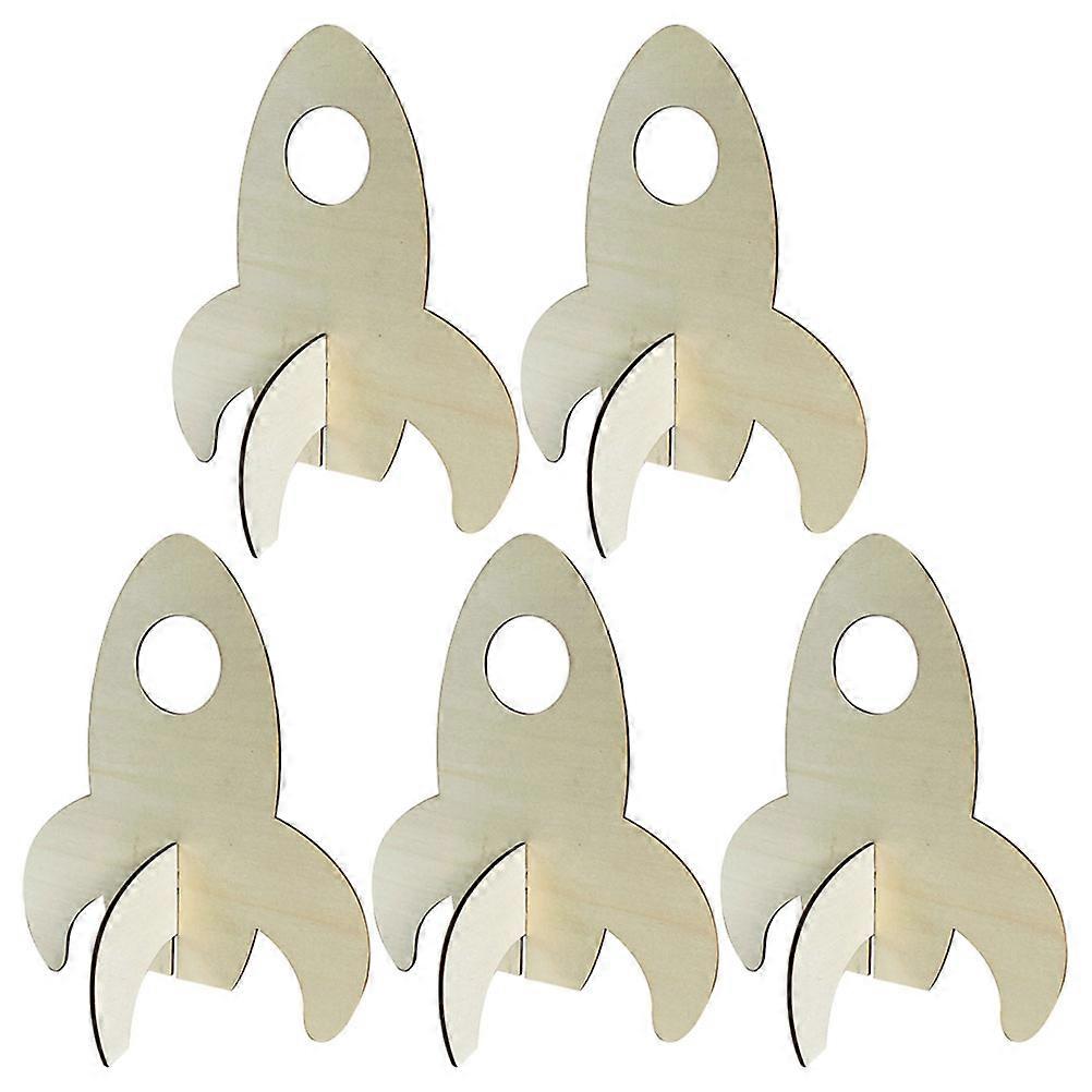 5Pcs DIY Assembled Unpainted Wood Toy Ideal For Creative Play In Home School And Office Environments