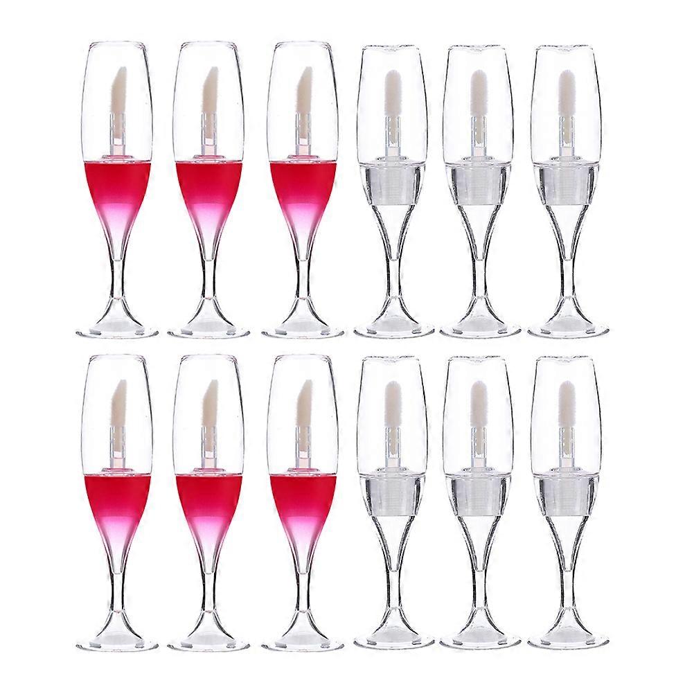Empty Lip Gloss Bottles Small Lipstick DIY Tube for Liquid Holding 12Pcs