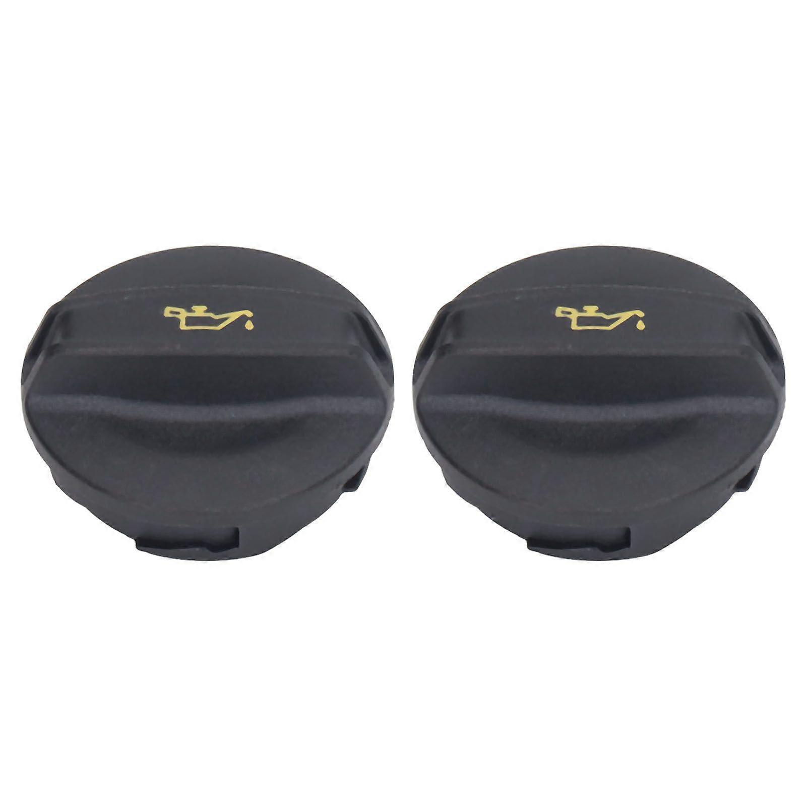 2Pcs Tank Cover Oil Filler Cap Black ABS 06K103485A for CC 1.8L 2.0L Engines 20122017