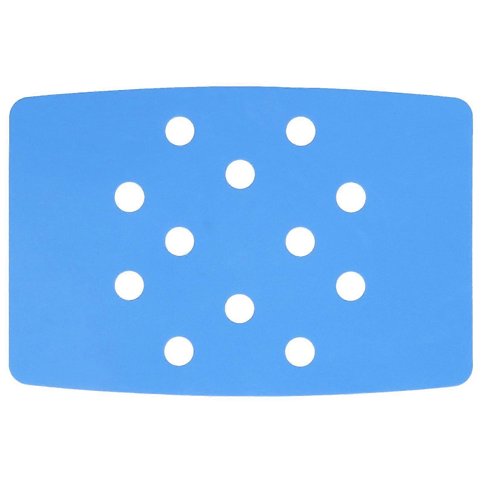 Shower Chair Cushion Paste Fixed Keep Warm EVA Blue Perforation Design Portable Shower Stool Cushion