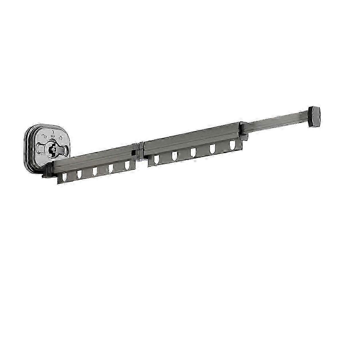 Black Wall-Mounted Folding Clothes Rack with Suction Installation for Efficient Drying and Storage