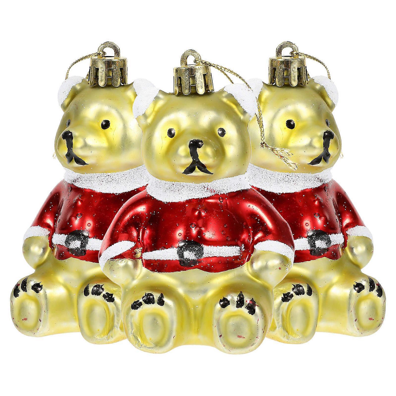 Xmas Tree Pendant Bear Decoration for Hanging 15Pcs Set