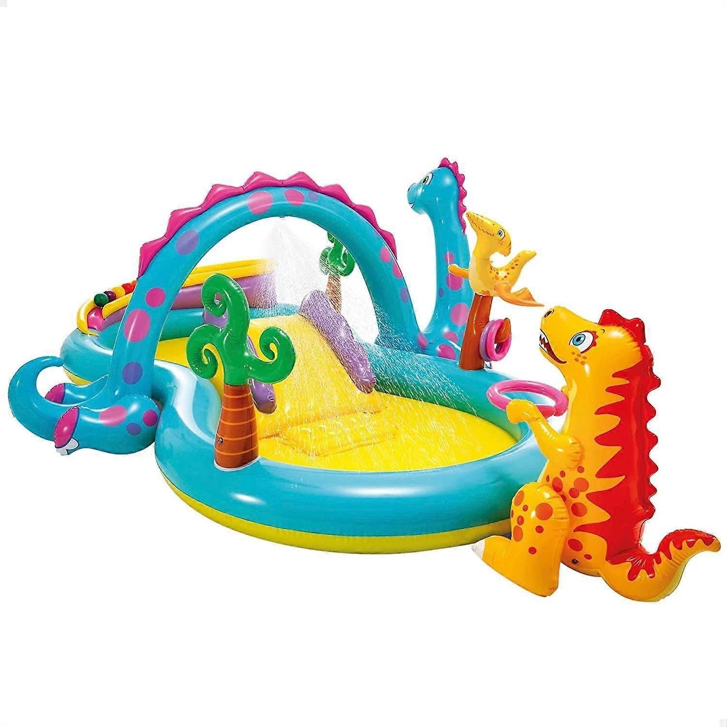 Intex Dinoland Inflatable Play Center – Kids Water Play Pool With Slide And Dinosaur Toys