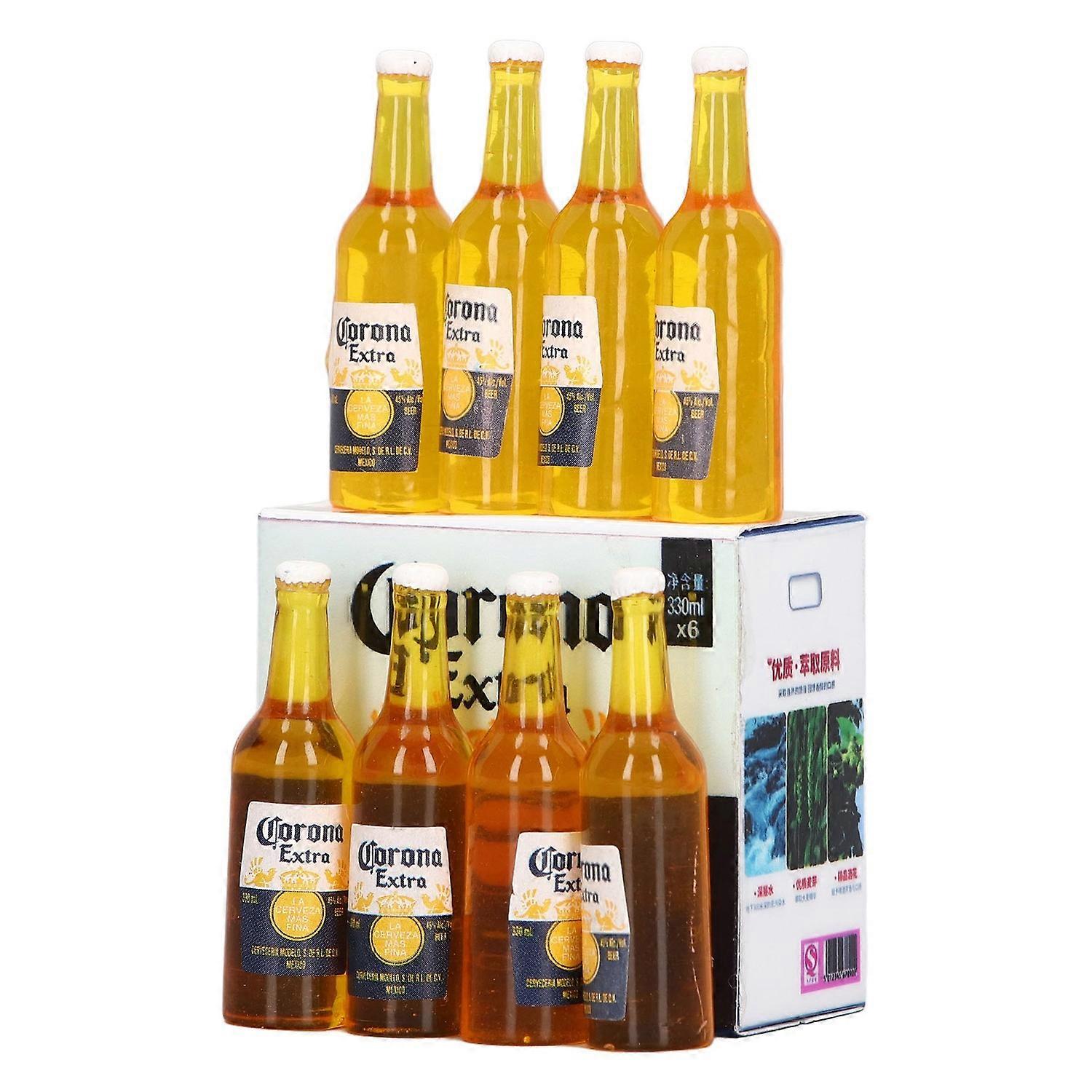 Feature:
1. Multipurpose: The dollhouse miniature beer bottles are versatile and can be used for dol