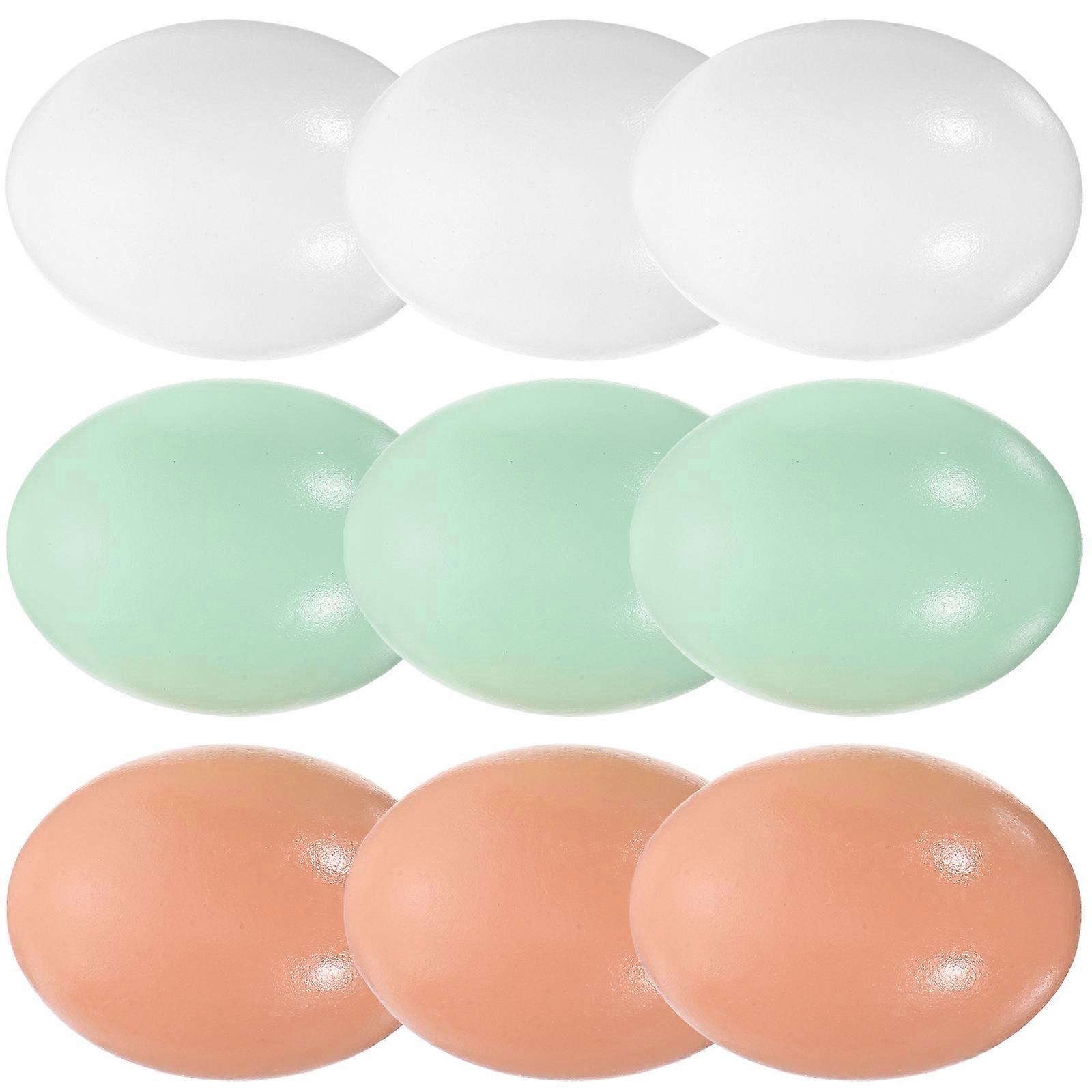Simulation Eggs Art Supplies For Children's Art Activities Egg-shaped Style 18 Pcs Realistic Decoration