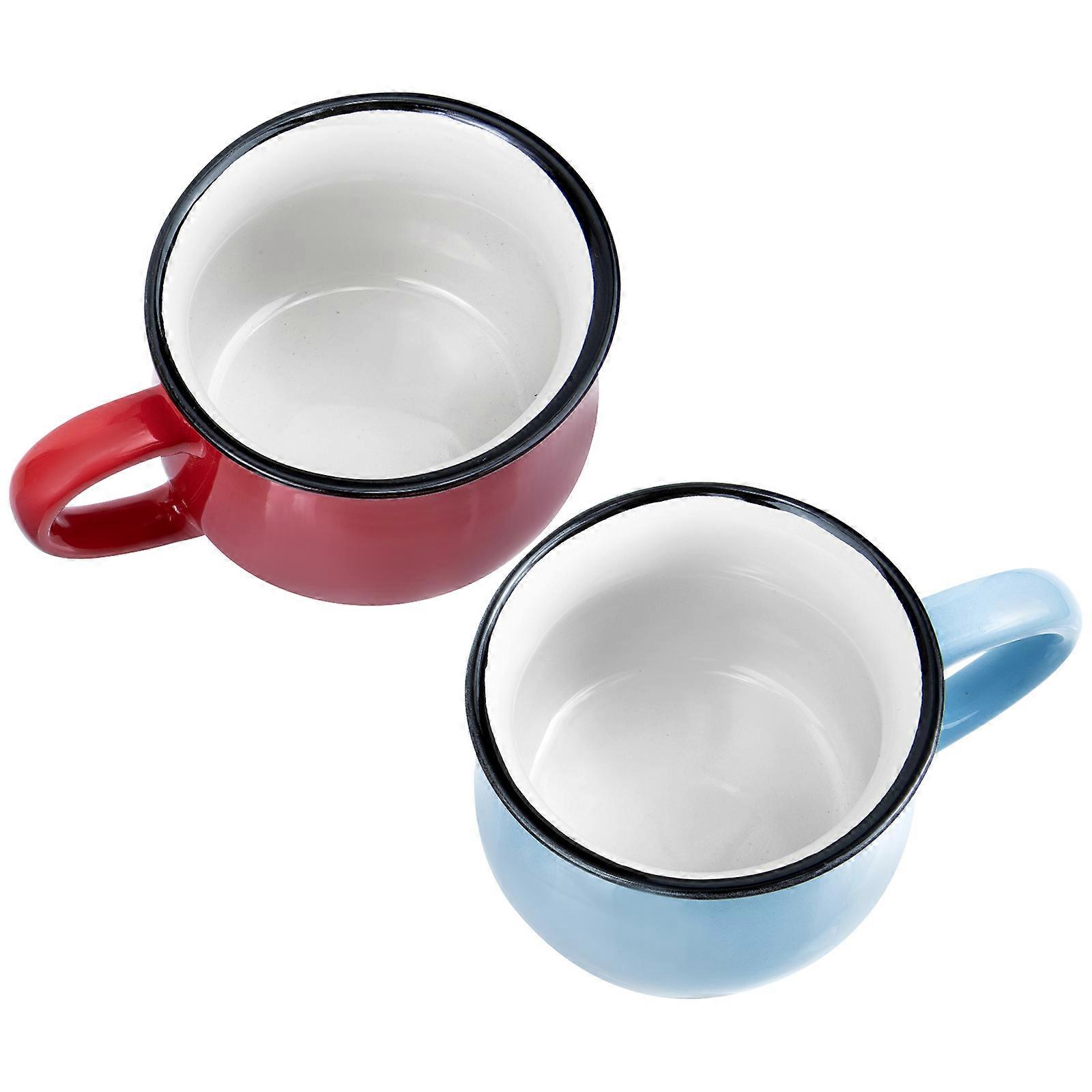 Ceramic Coffee Mug for Home 4Pcs with Assorted Color Handles