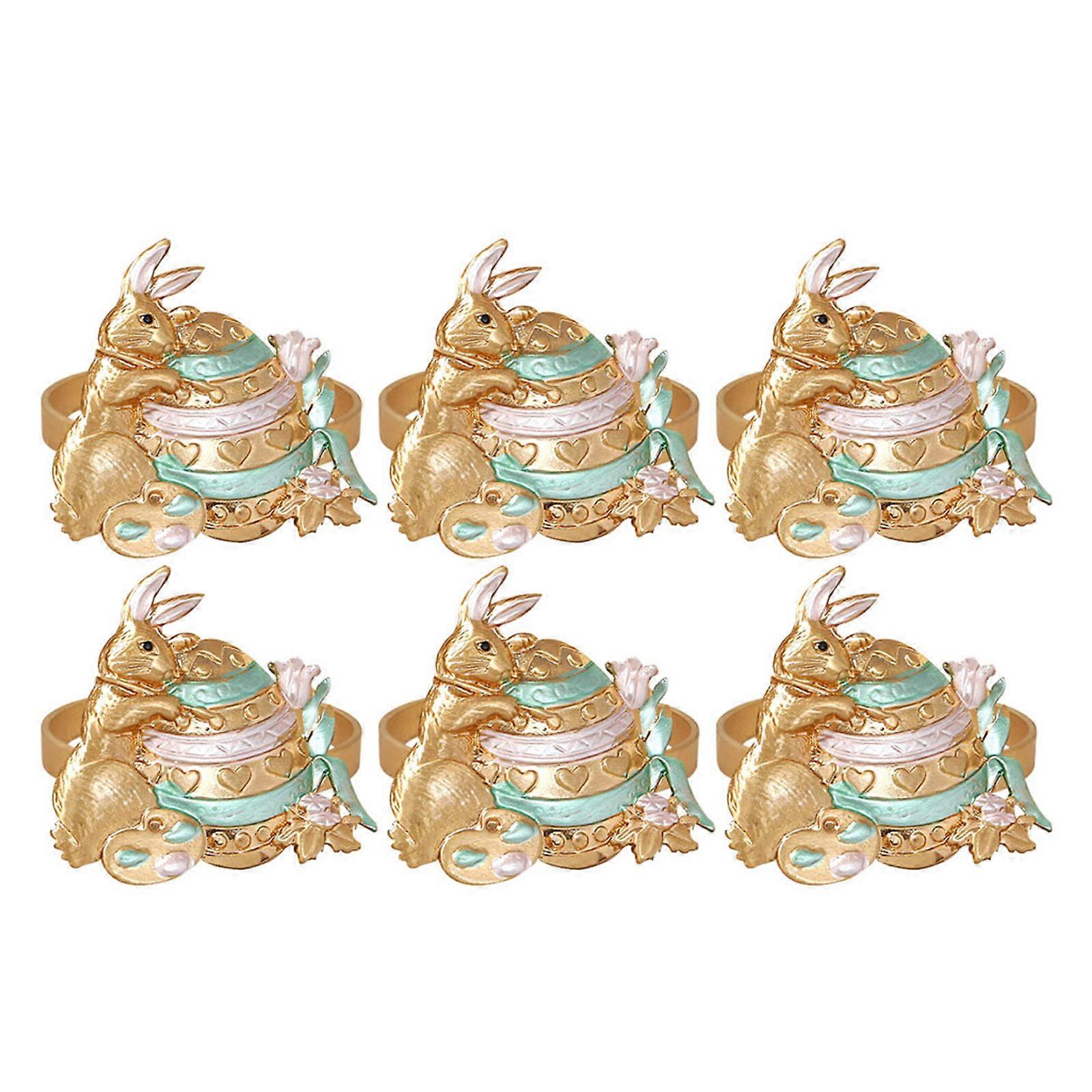 Napkin Buckle Alloy for Decoration Use 6Pcs Bundle