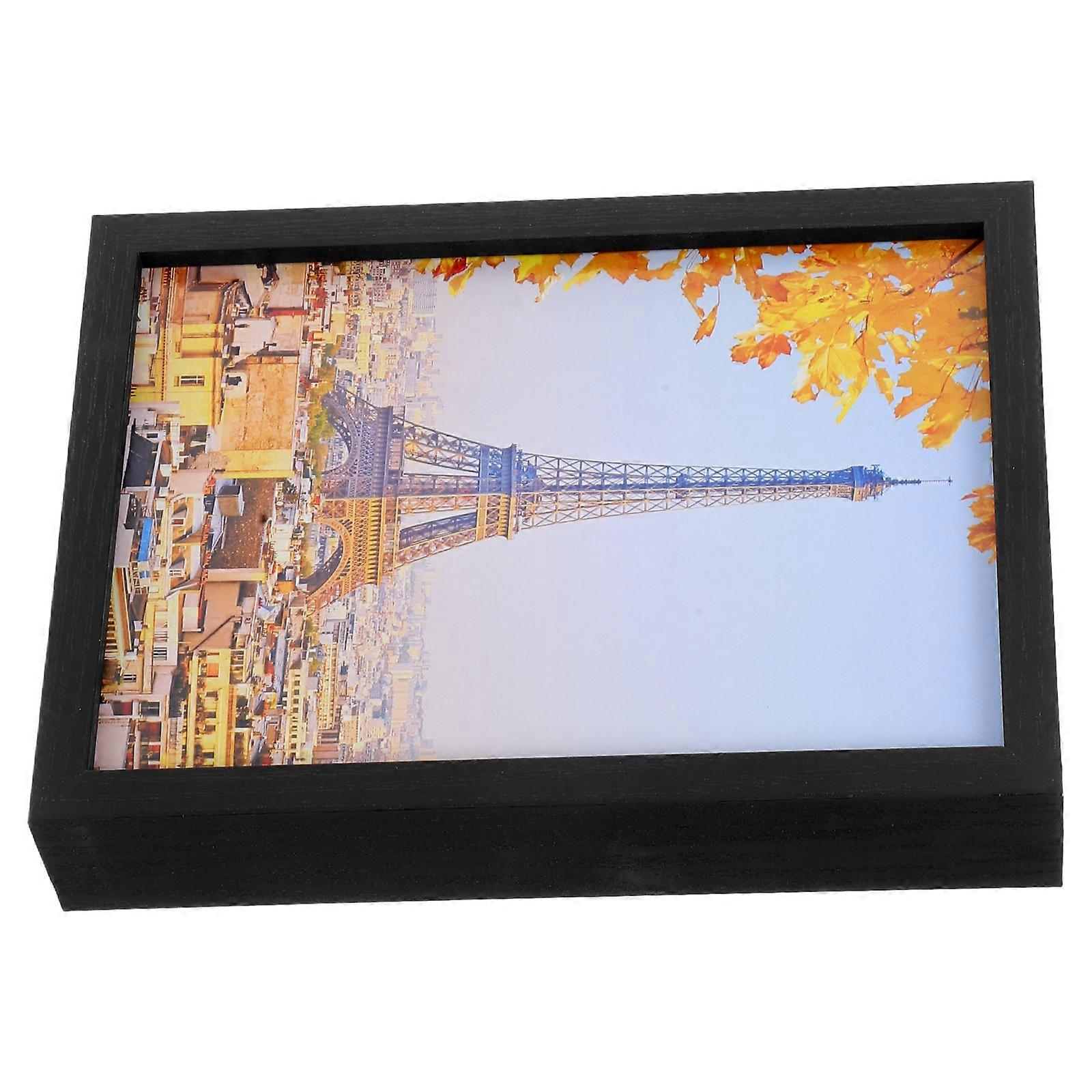Cash Safe Box Wooden Picture Frame Home Office Storage Multi Color Storage Solution 1Pack