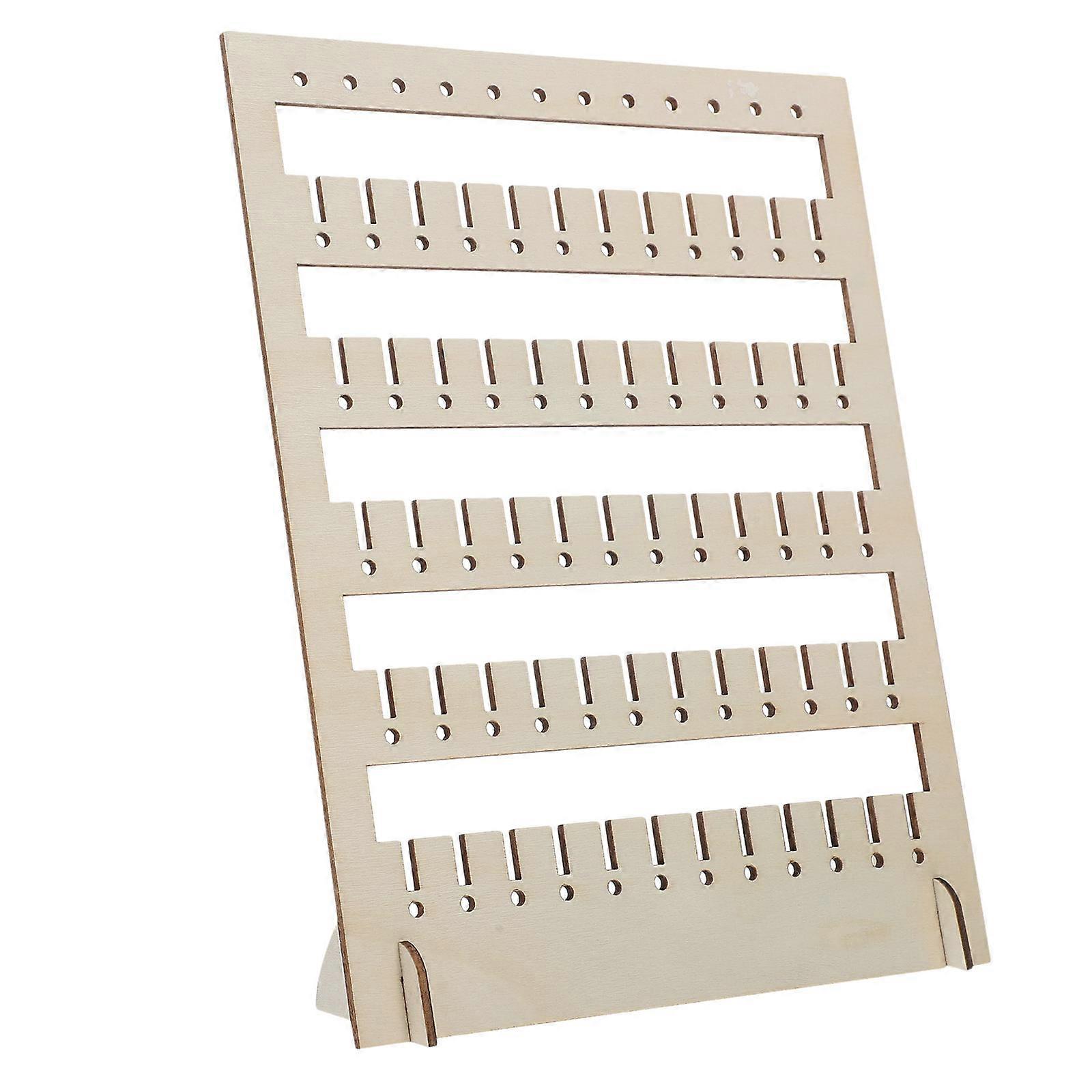 Jewelry Display Rack For Pegboard 2Pcs Wooden Design For Women Home Store Exhibition Features Adjustable Angles And Elegant Style