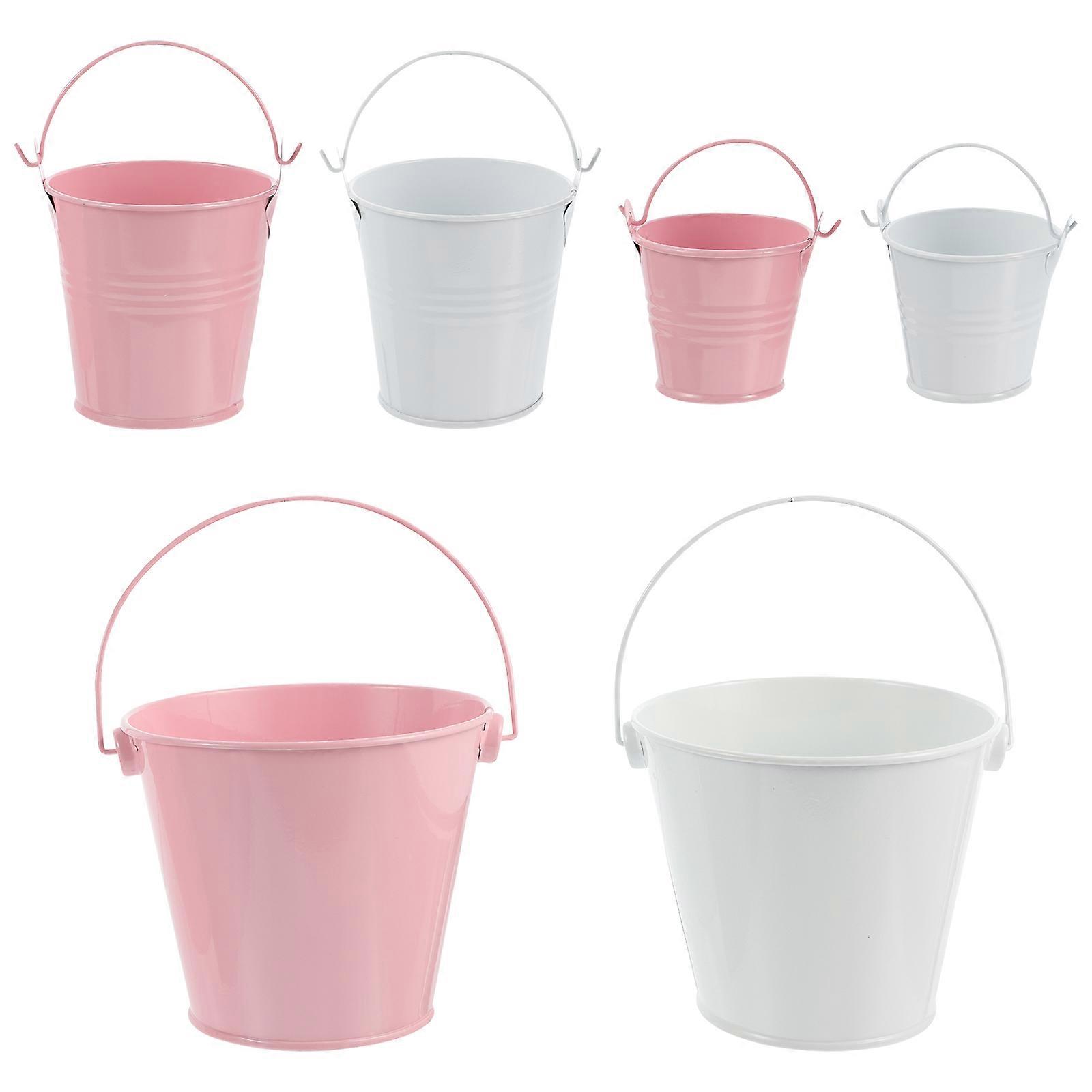 Tinplate Flower Pot for Gardening Use 18Pcs Assorted Color Small Iron Buckets