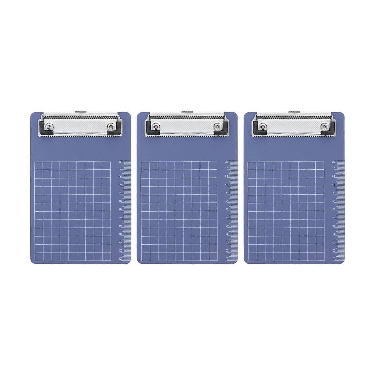 Blue Board Plastic Clipboard for Office Use 3Pcs