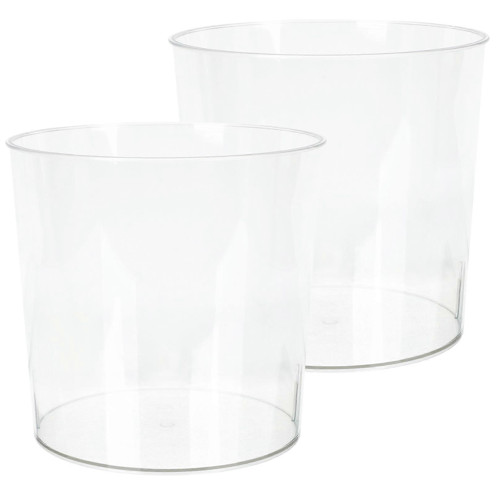 Mini Garbage Can Tabletop Trash Bin for Storage Use 6Pcs Transparent Office Storage
