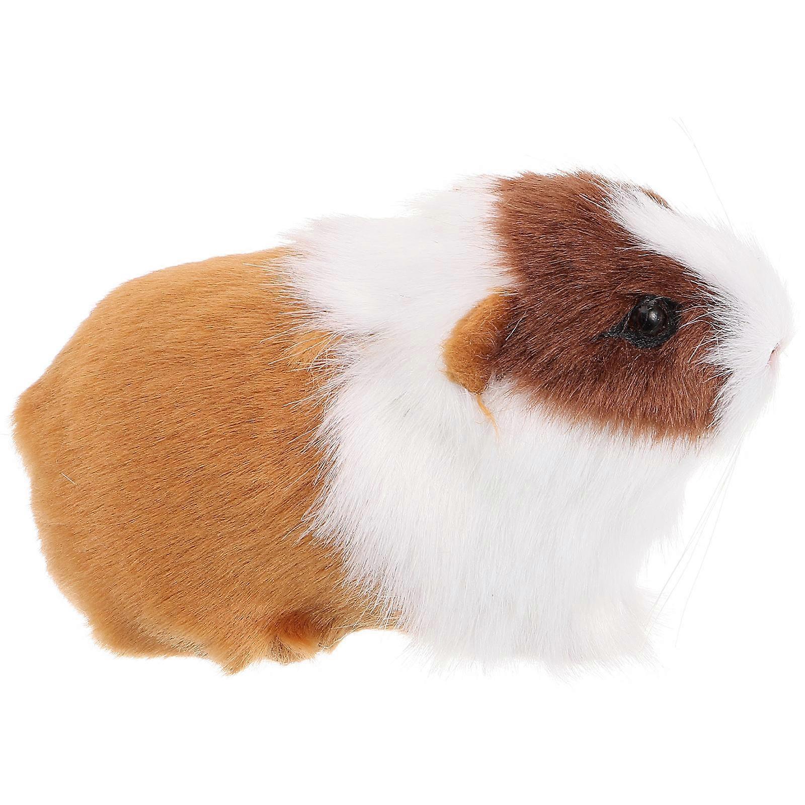 Artificial Hamster Model for Decor 3Pcs Orange Plush Hamster Figurines