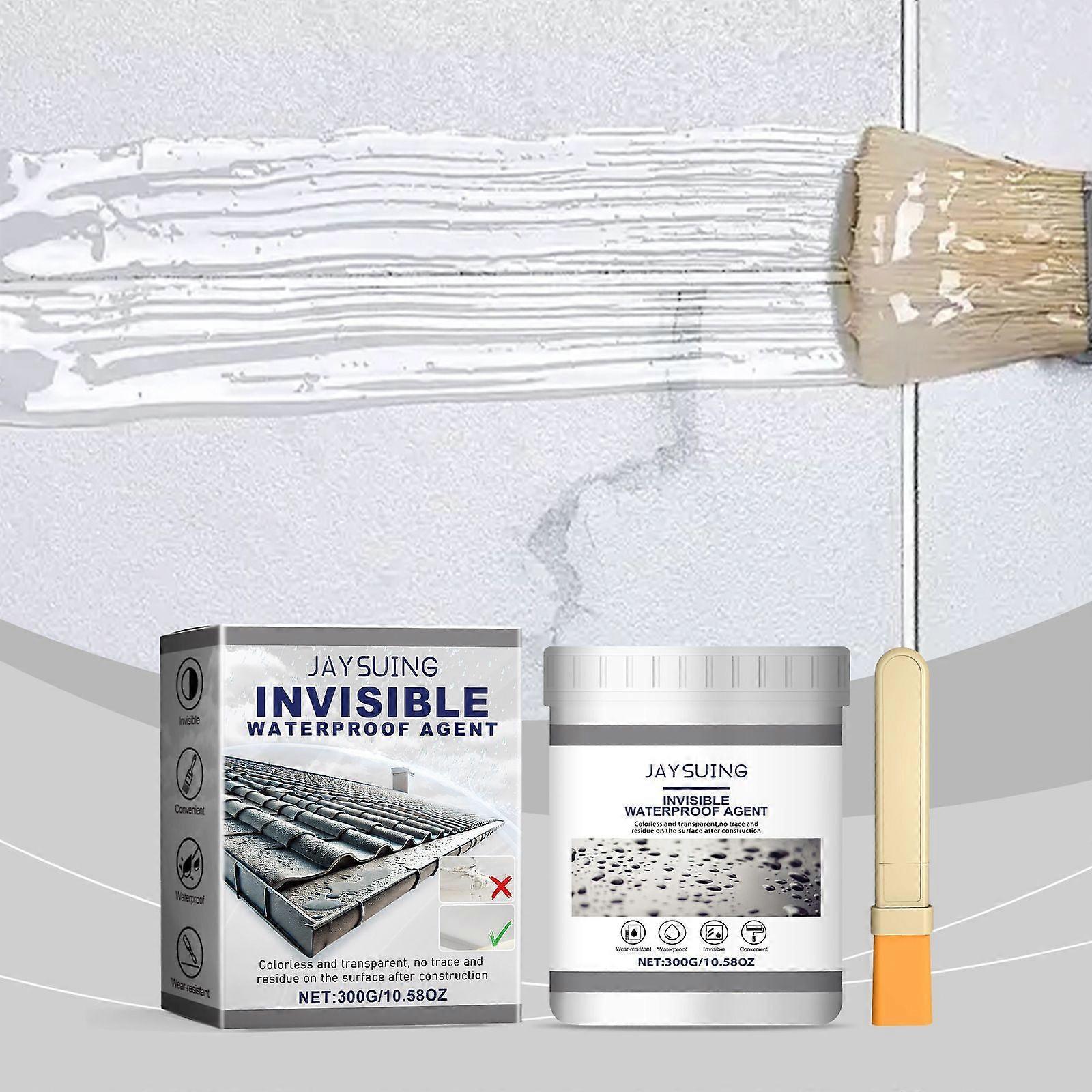 Transparent waterproof glue for home use, durable and easy to glue floor tiles, transparent waterproof and moisture-proof glue 300g + brush
