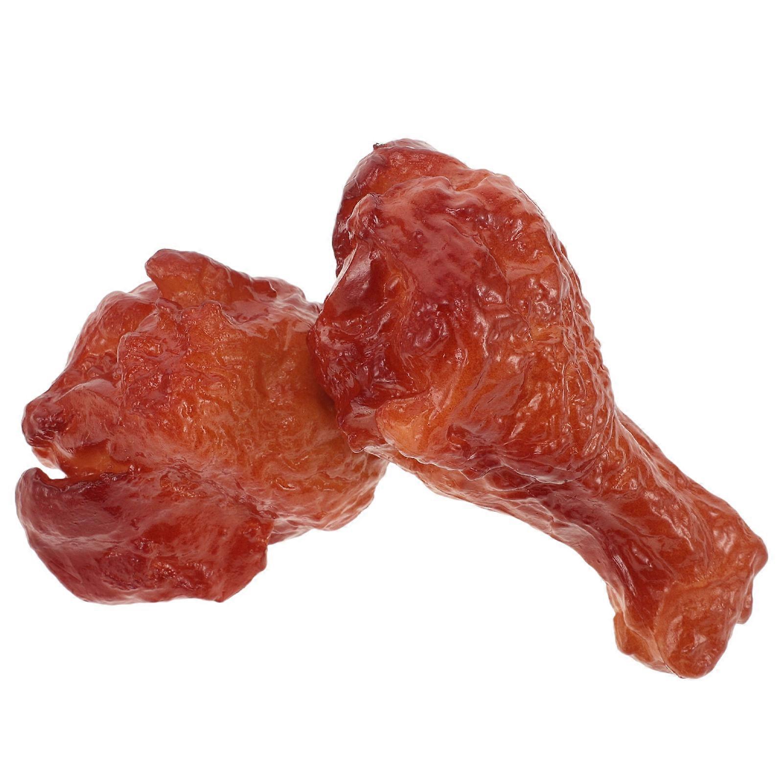 Fake Chicken Leg Food Model for Sample Display 2Pcs Lifelike