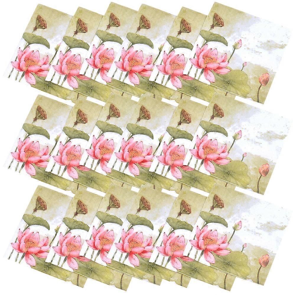 Flower Pattern Printed Napkin 60Pcs Ideal For Restaurant Party Dining Occasion Assorted Color Tabletop Decoration