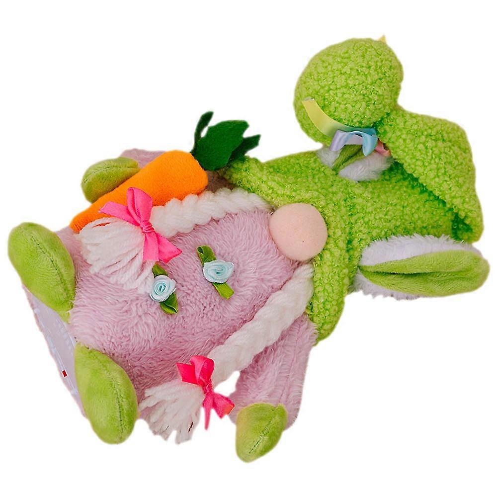 2Pcs Easter Bunny Gnome Plush Doll for Decor Green Colorful